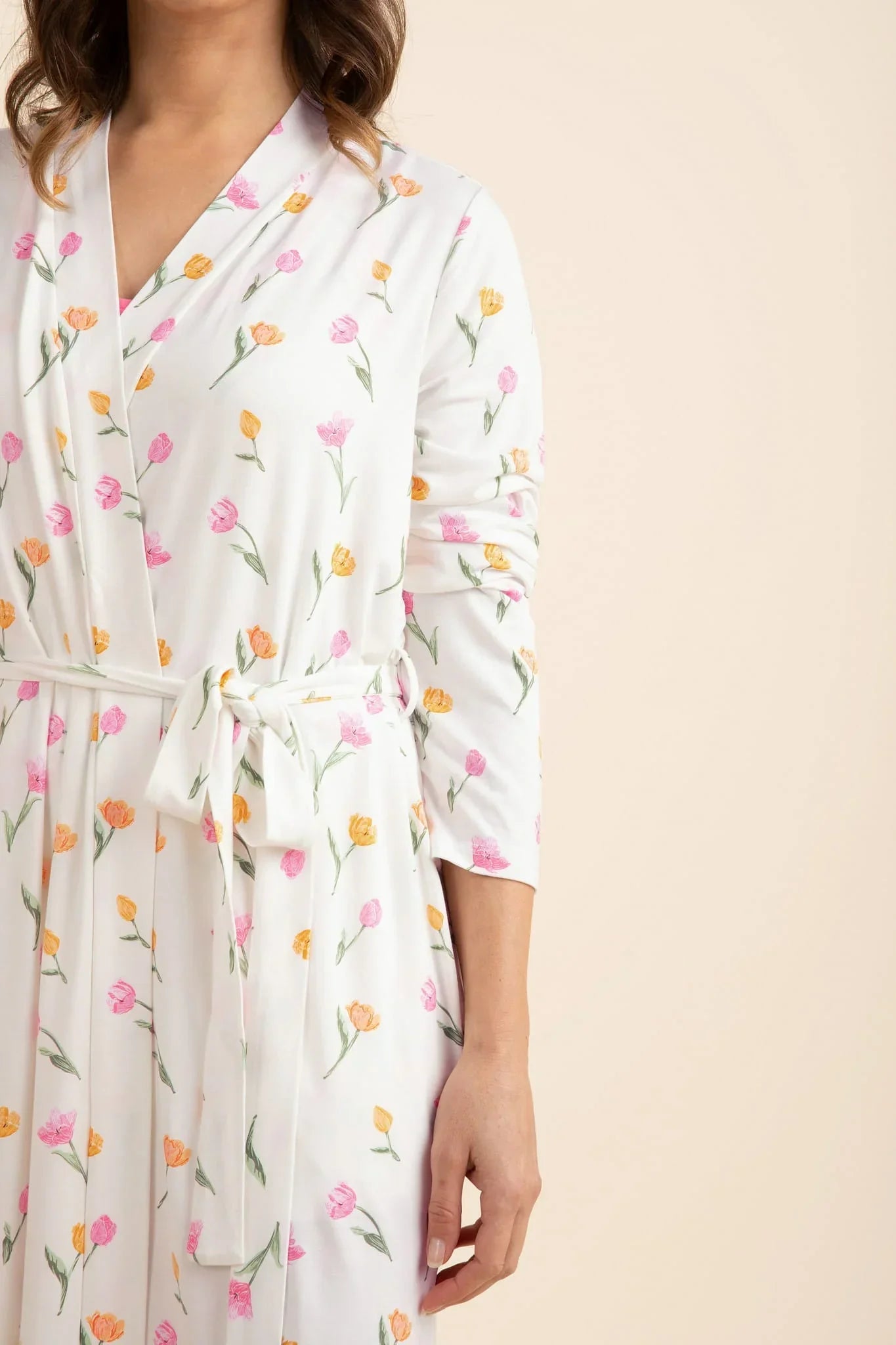 Women's Lounge Robe in Tulip Secondary image