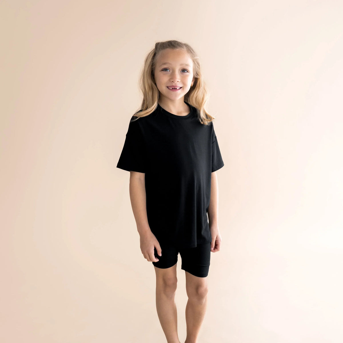 Toddler Biker Short Set in Midnight Main image