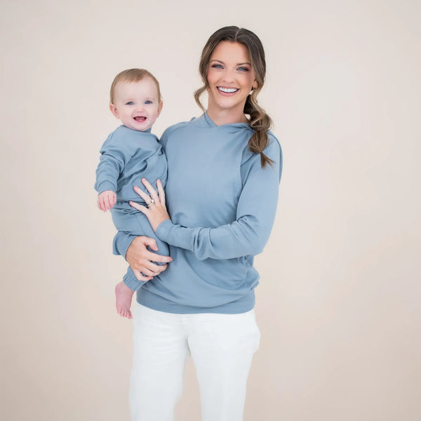 French Terry Jogger Set in Slate