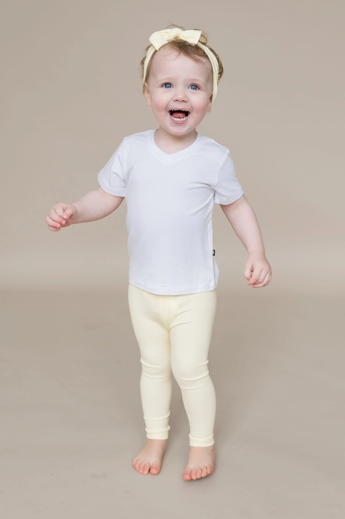 Ribbed Leggings in Chamomile Main image
