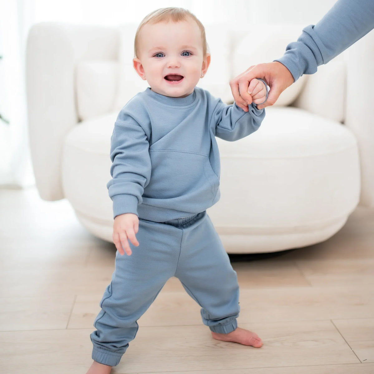 French Terry Jogger Set in Slate Main image