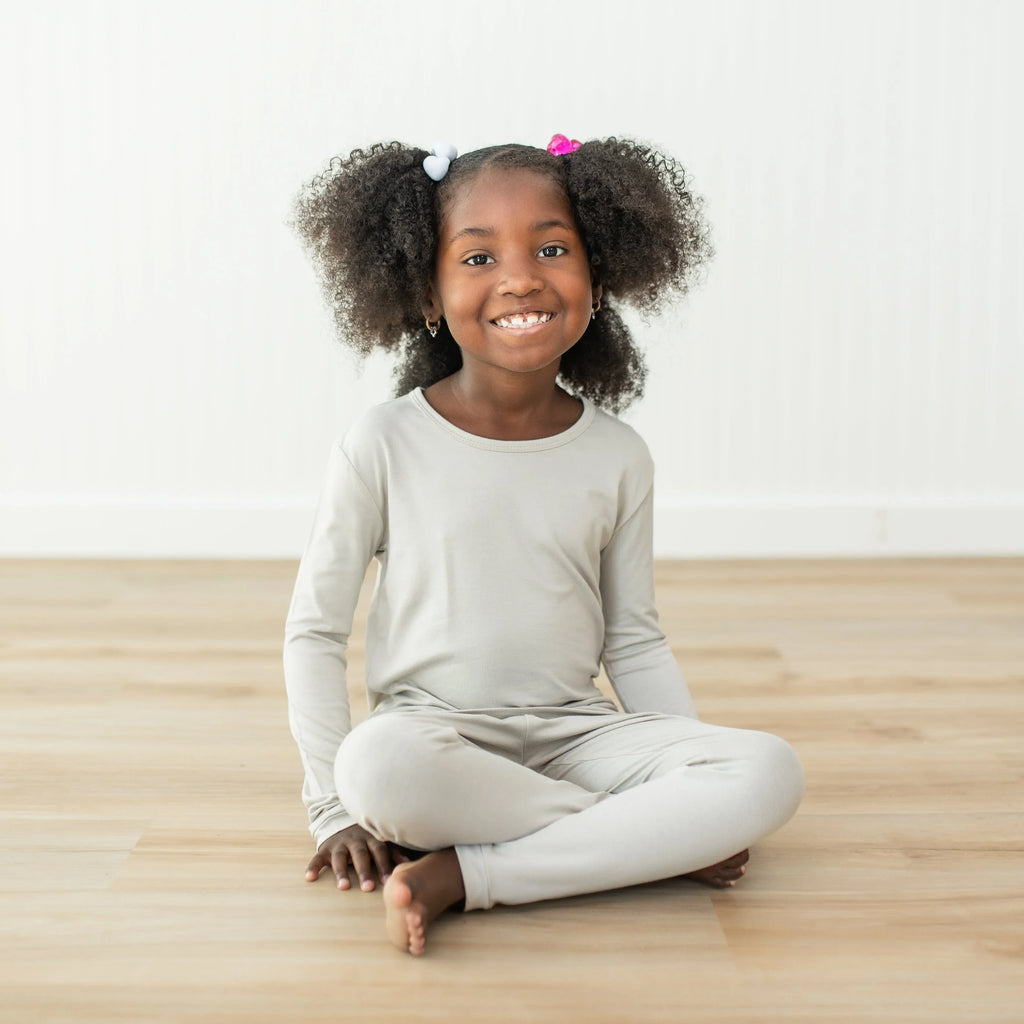Long Sleeve Pajamas in Oat