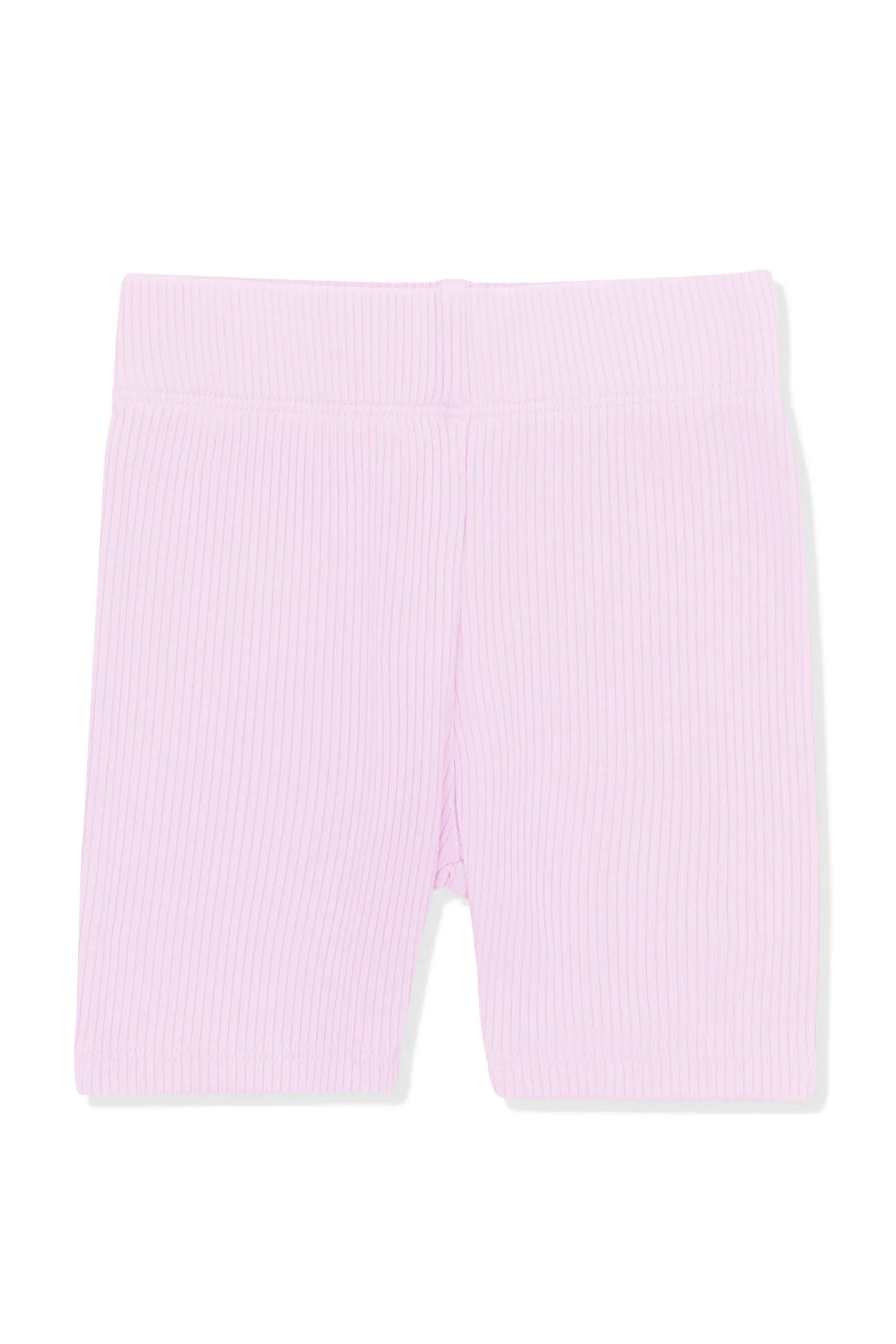 Ribbed Toddler Biker Shorts in Thistle Secondary image