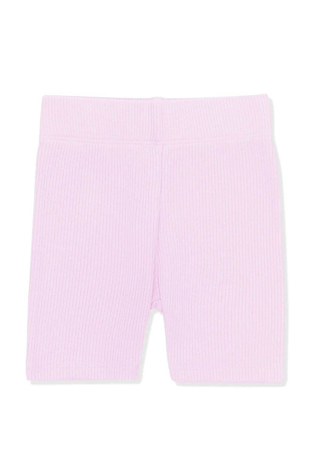 Ribbed Toddler Biker Shorts in Thistle