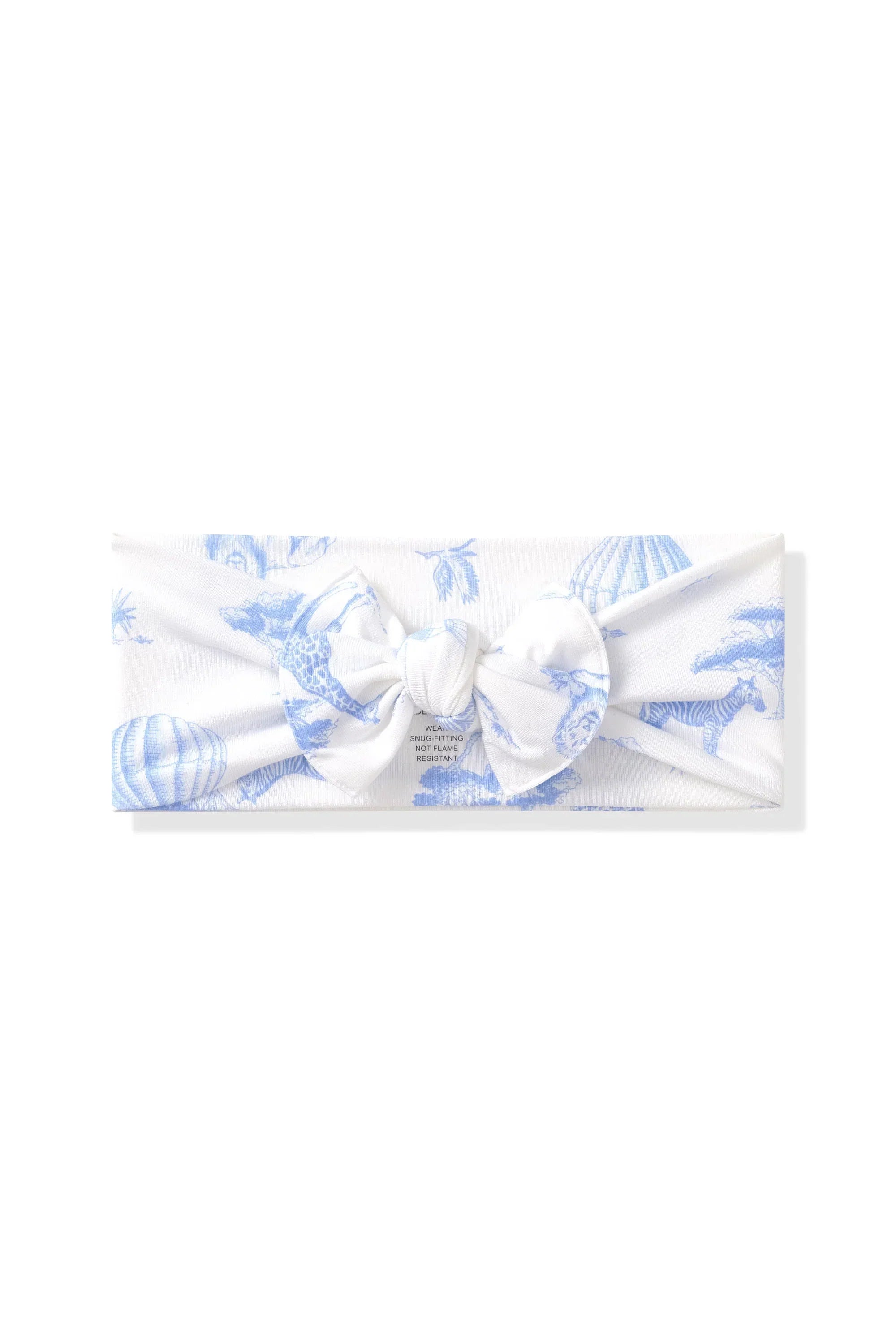 Knotted Bow Headband in Toile Safari Secondary image
