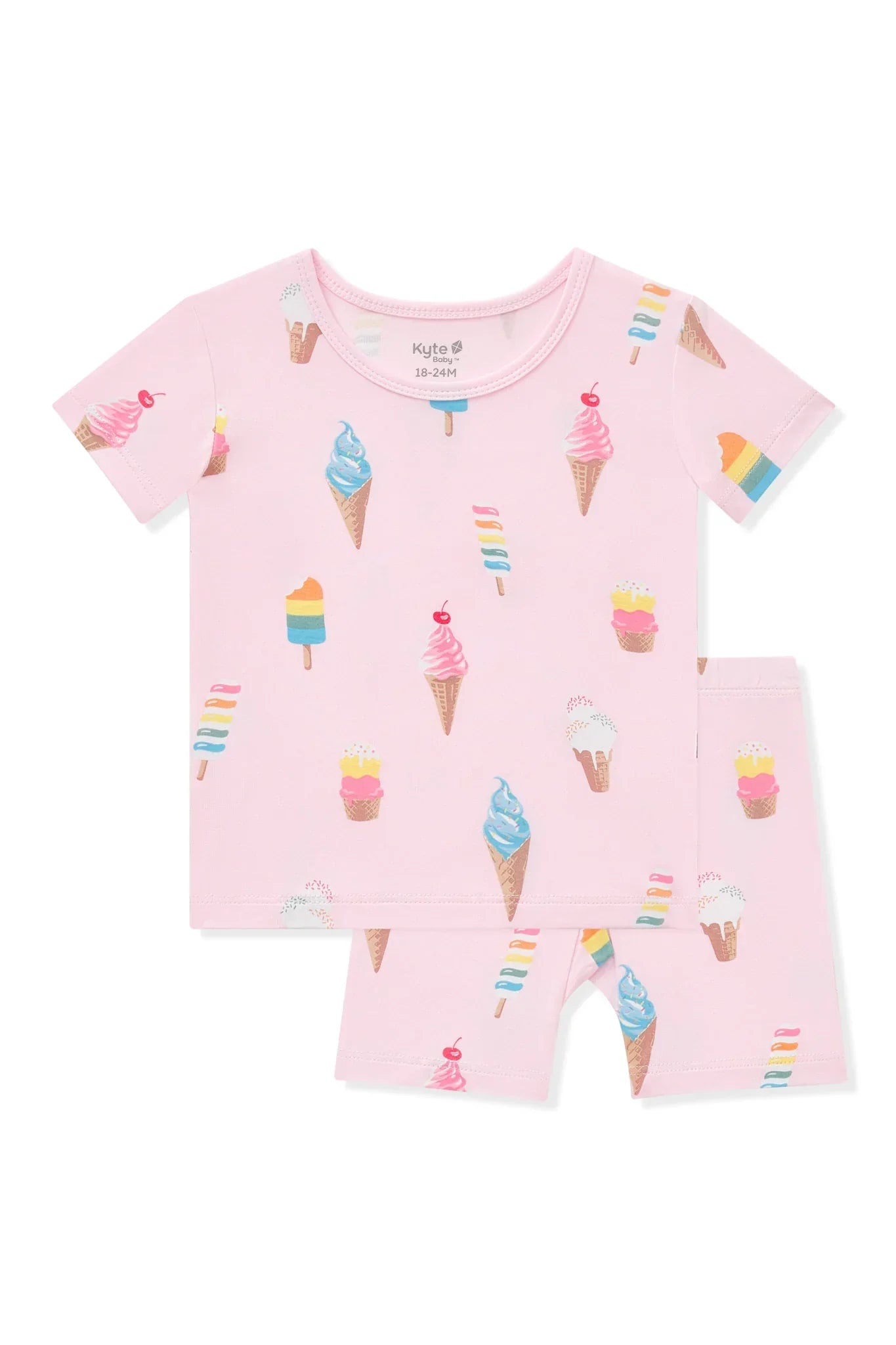 Short Sleeve Pajamas in Sakura Ice Cream Secondary image