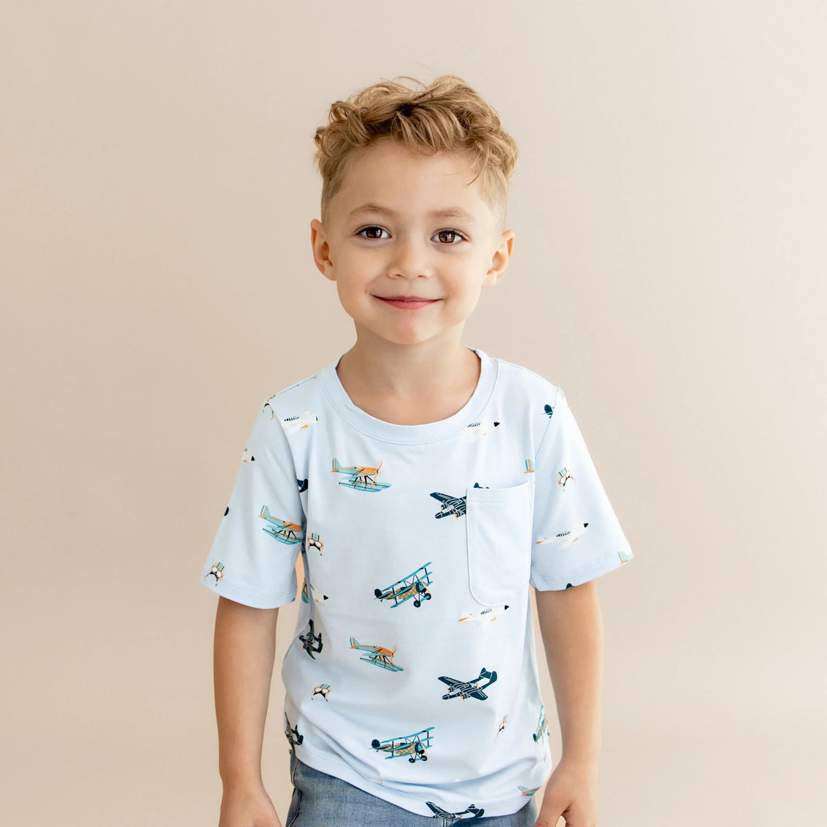 Toddler Crew Neck Tee in Take Off Main image