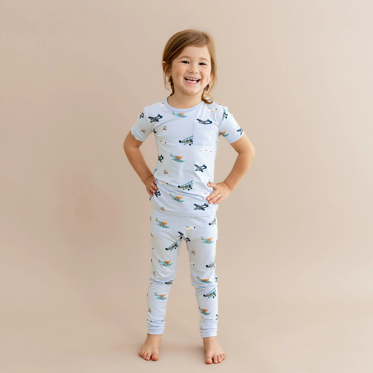 Short Sleeve with Pants Pajamas in Take Off Main image