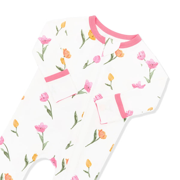 Zippered Romper in Tulip