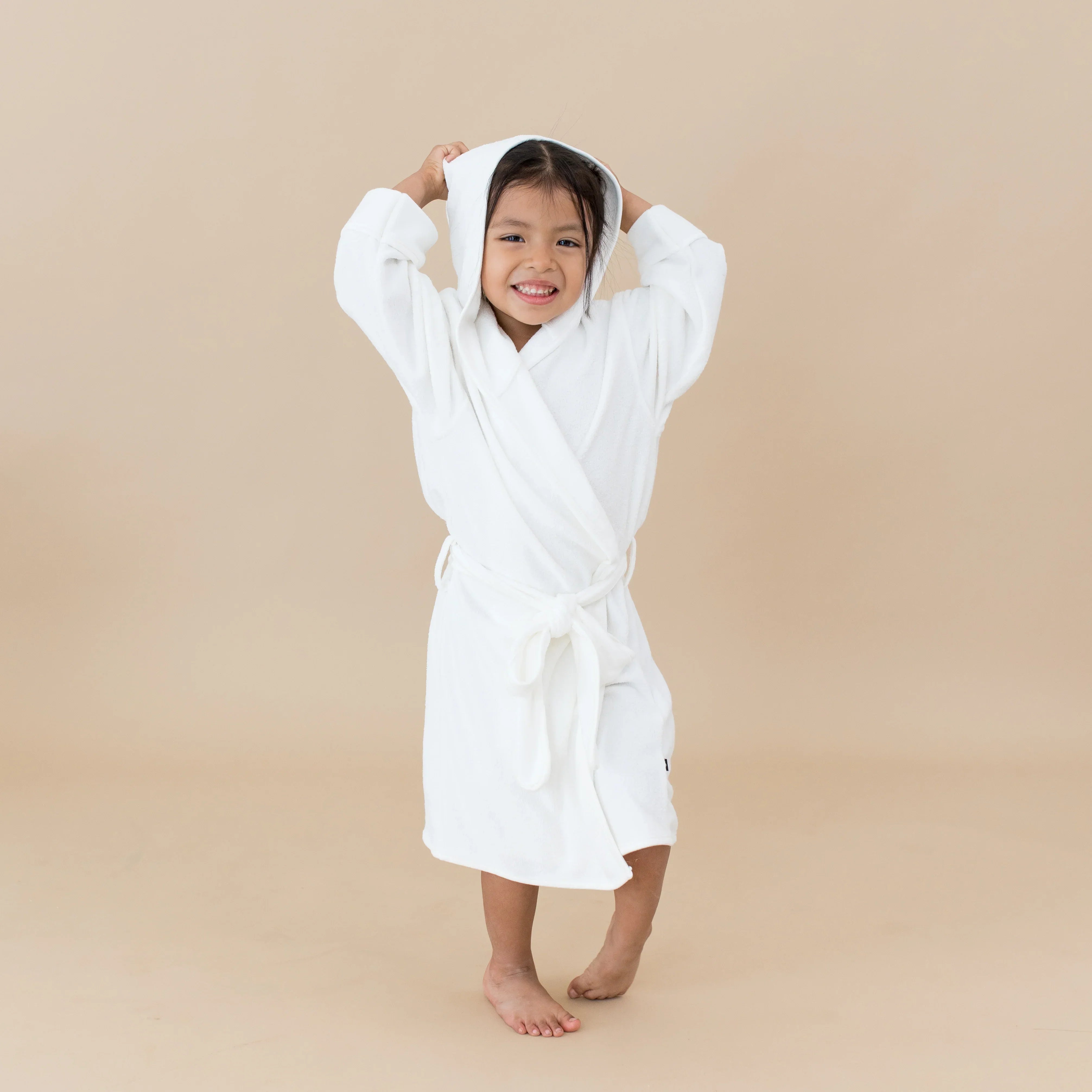 Hooded Bath Robe in Cloud Secondary image