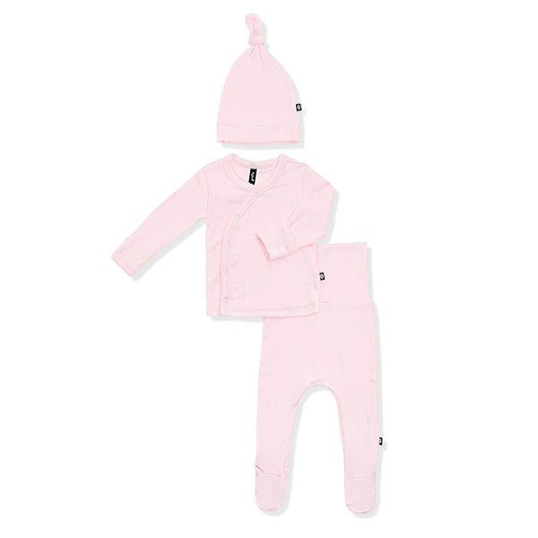 Pointelle Take Me Home Set with Cap in Sakura