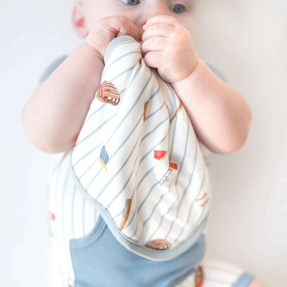 Lovey in Home Run with Removable Wooden Teething Ring Main image