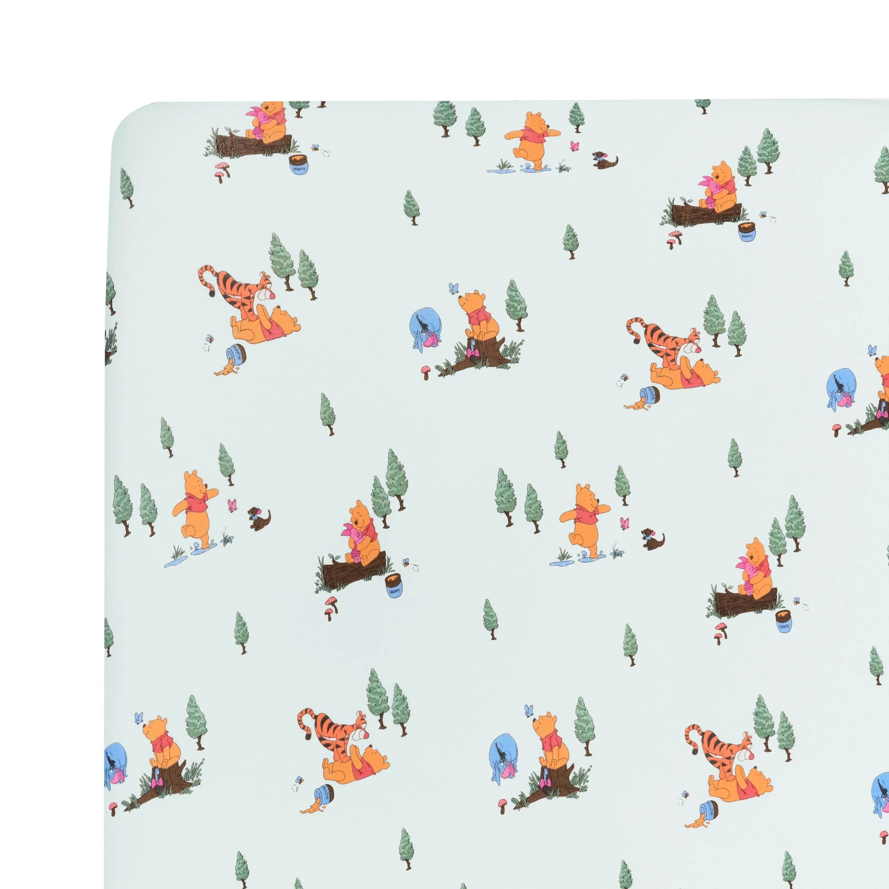 Crib Sheet in Winnie the Pooh Hundred Acre Wood Secondary image
