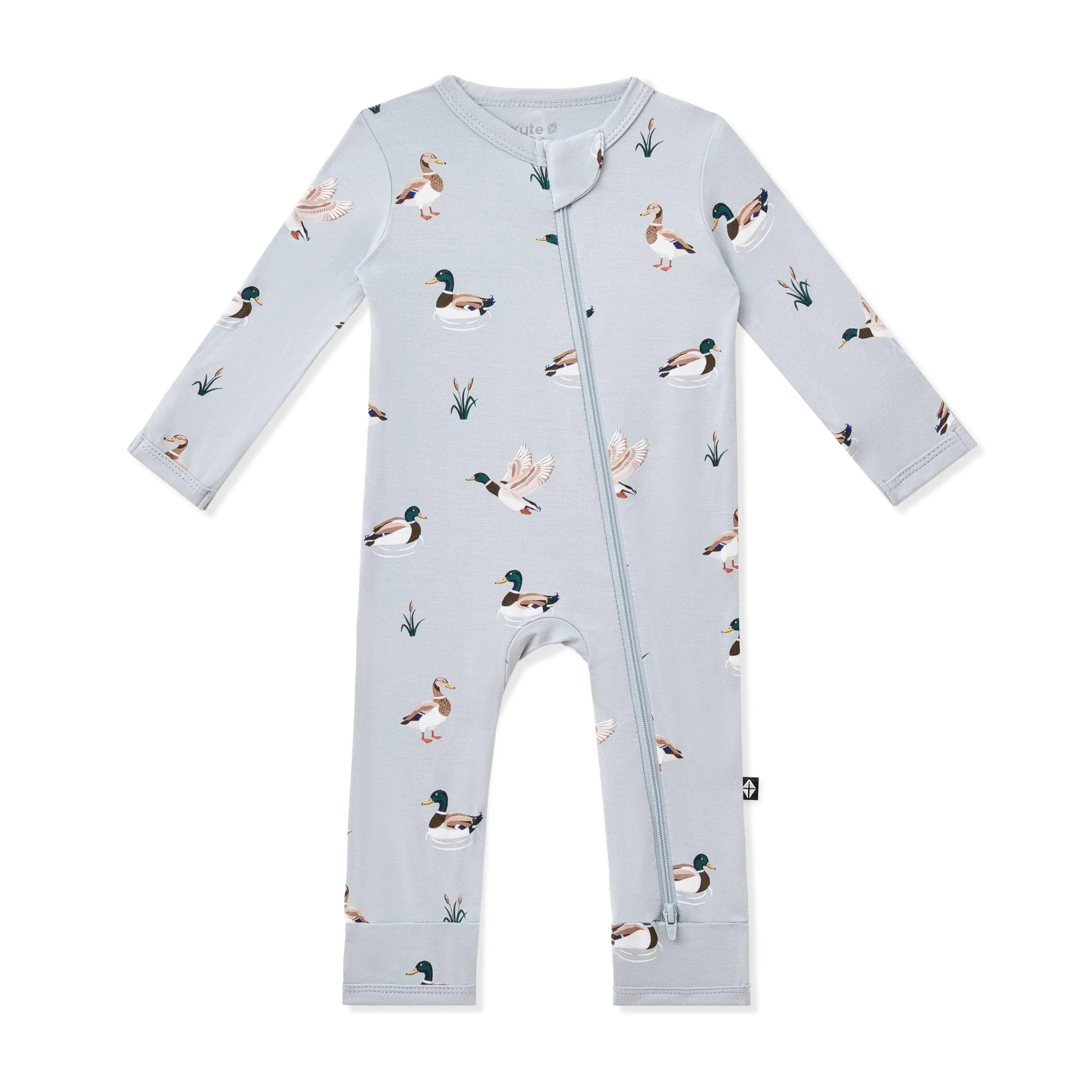 Zippered Romper in Mallard Duck Secondary image