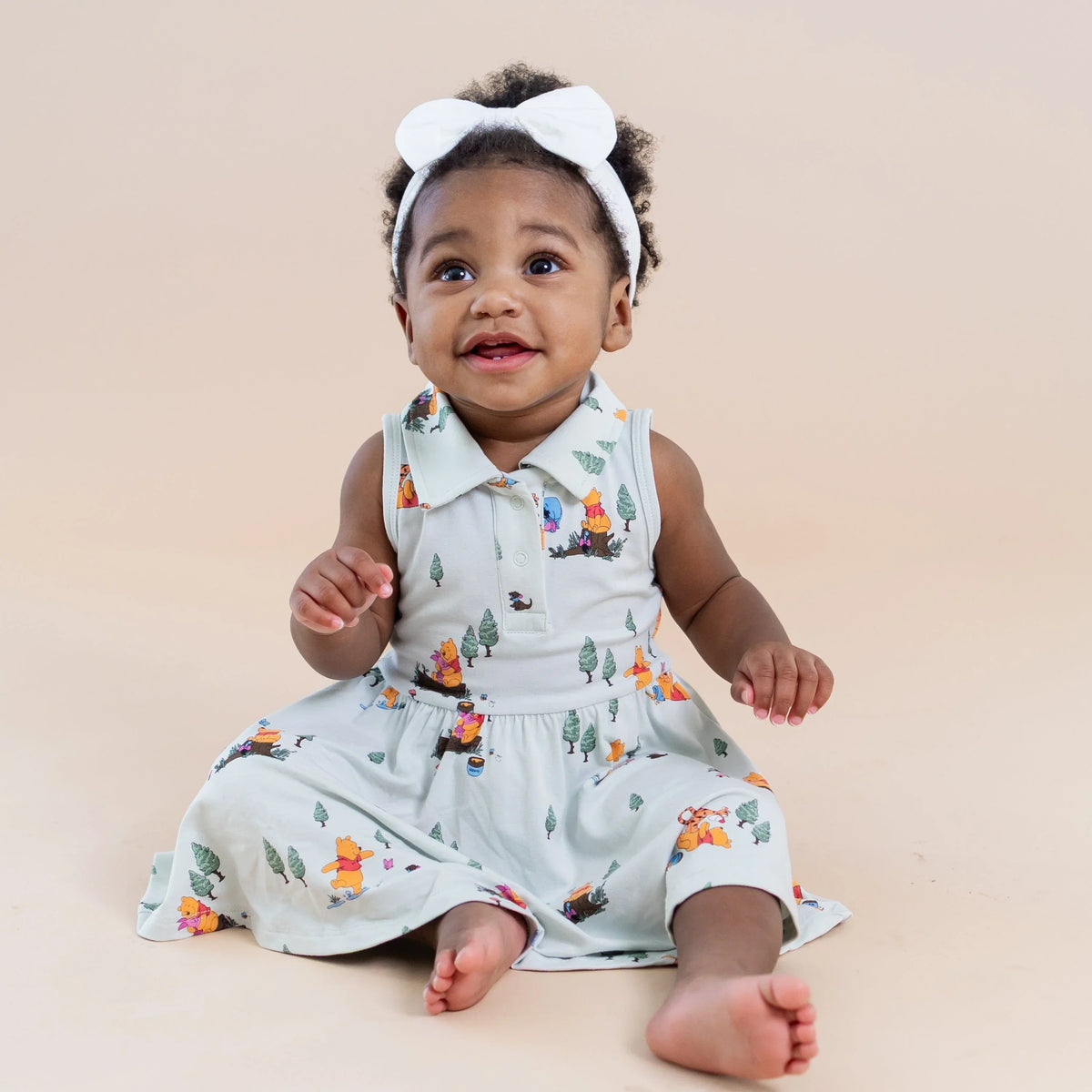 Polo Bodysuit Dress in Winnie the Pooh Hundred Acre Wood Main image