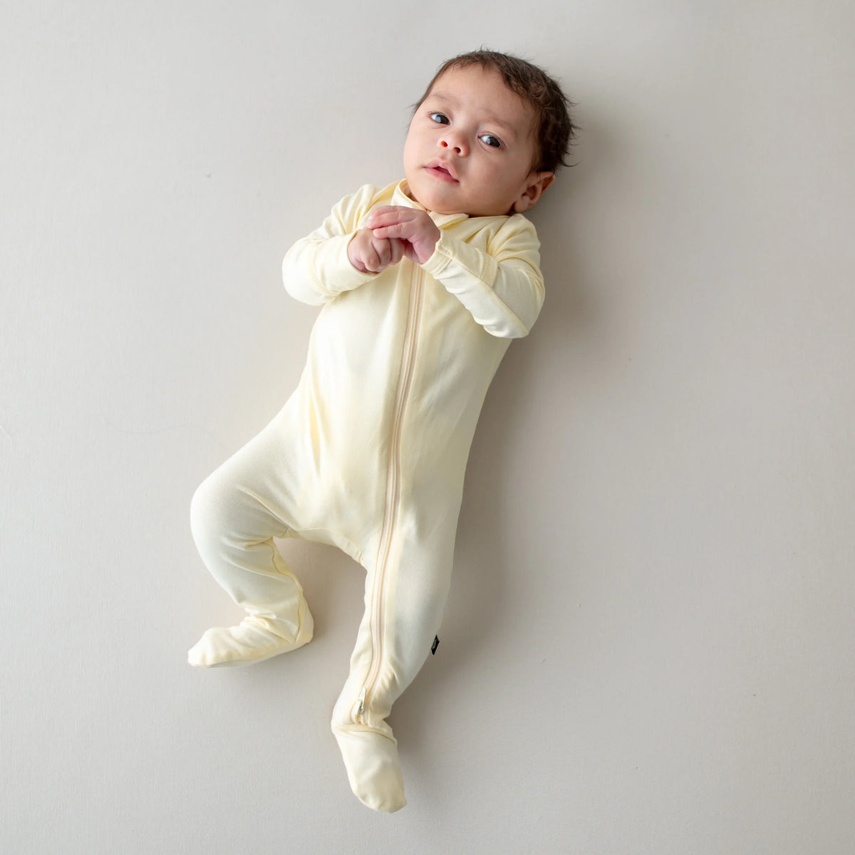 Zippered Footie in Chamomile Main image