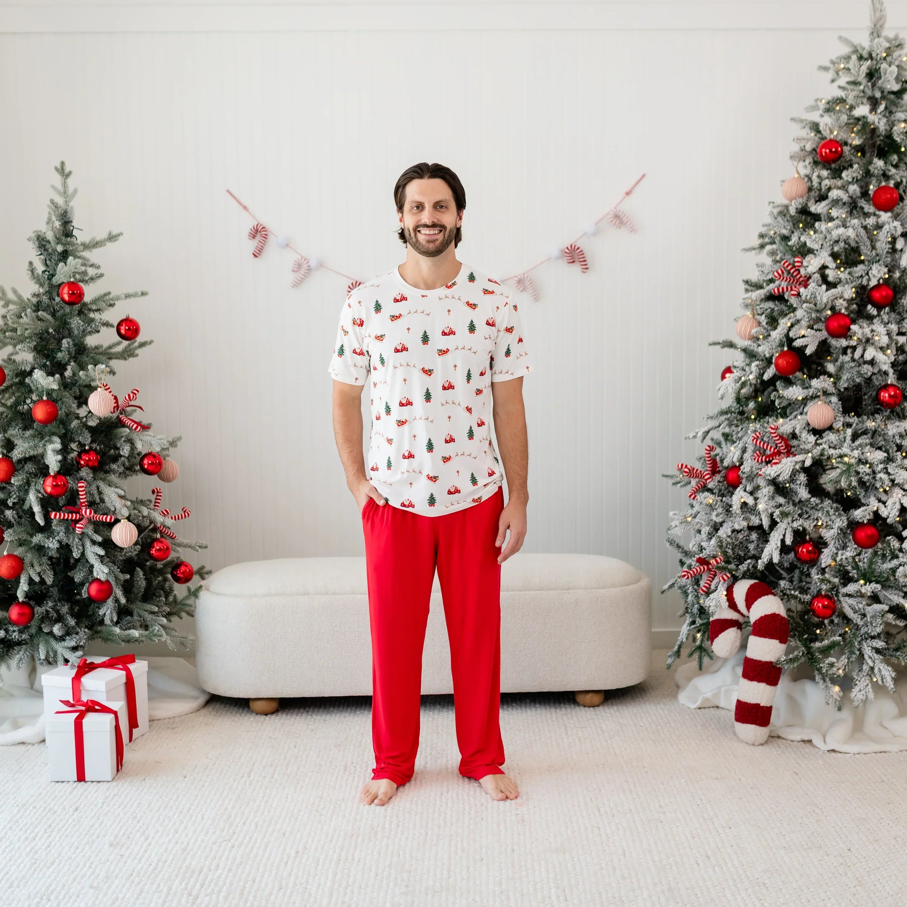 Men's Lounge Pants in Cardinal Secondary image