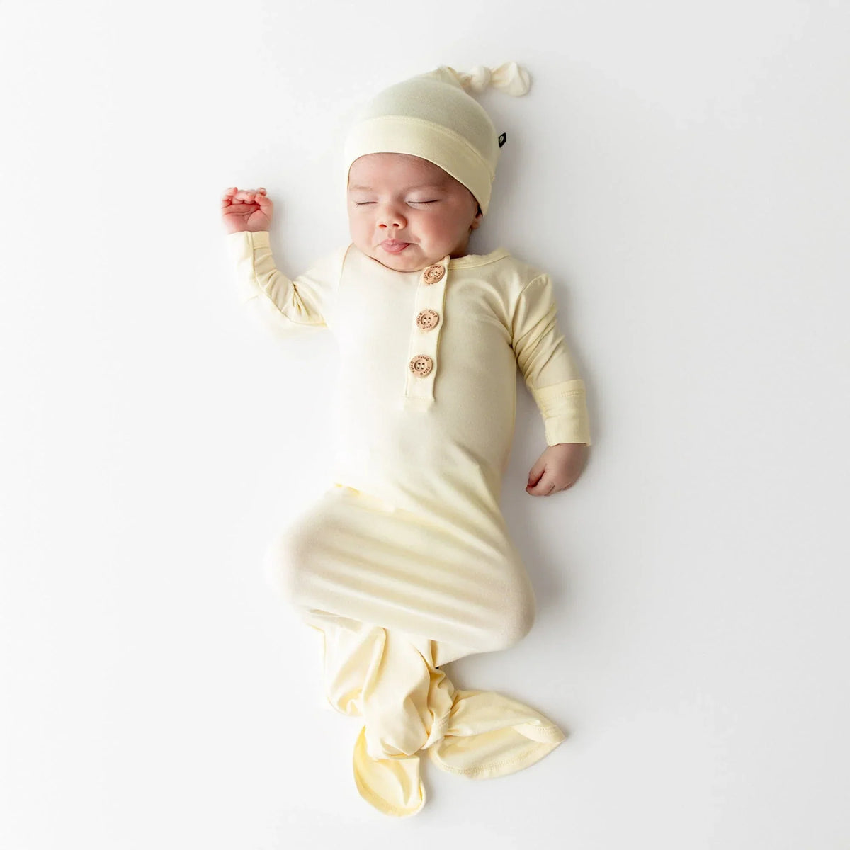 Knotted Gown with Hat Set in Chamomile Main image