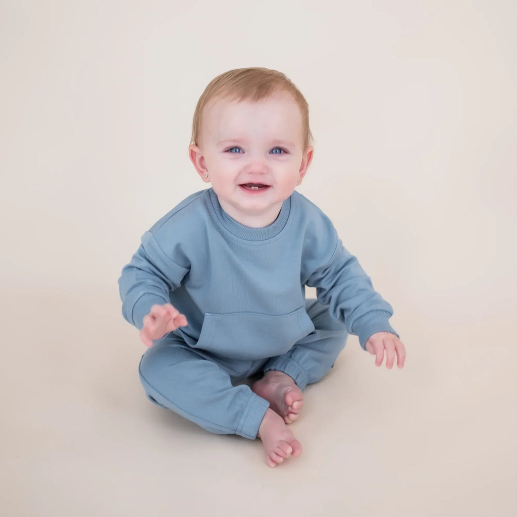 French Terry Jogger Set in Slate