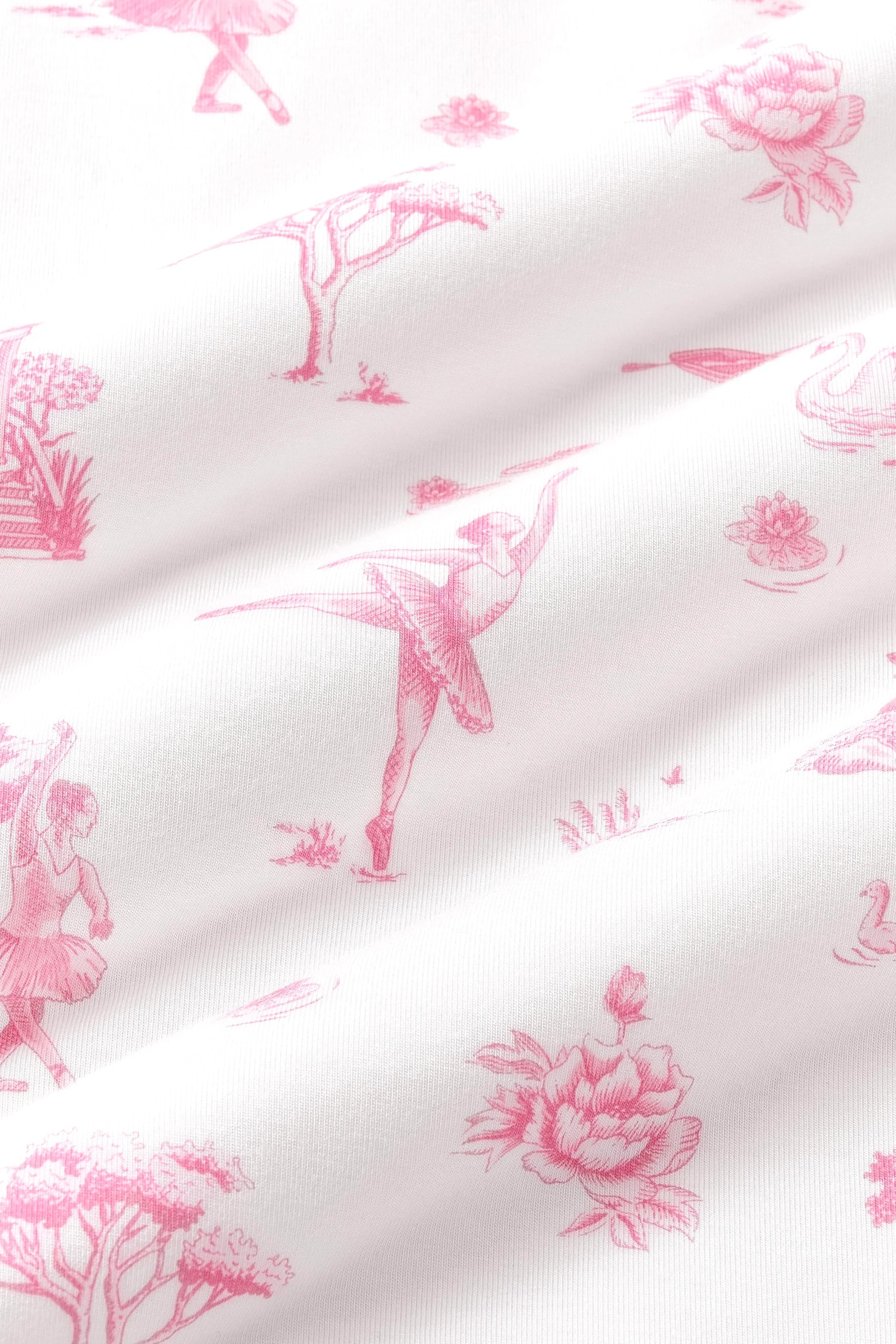 Oval Bassinet Sheet in Toile Ballet Secondary image