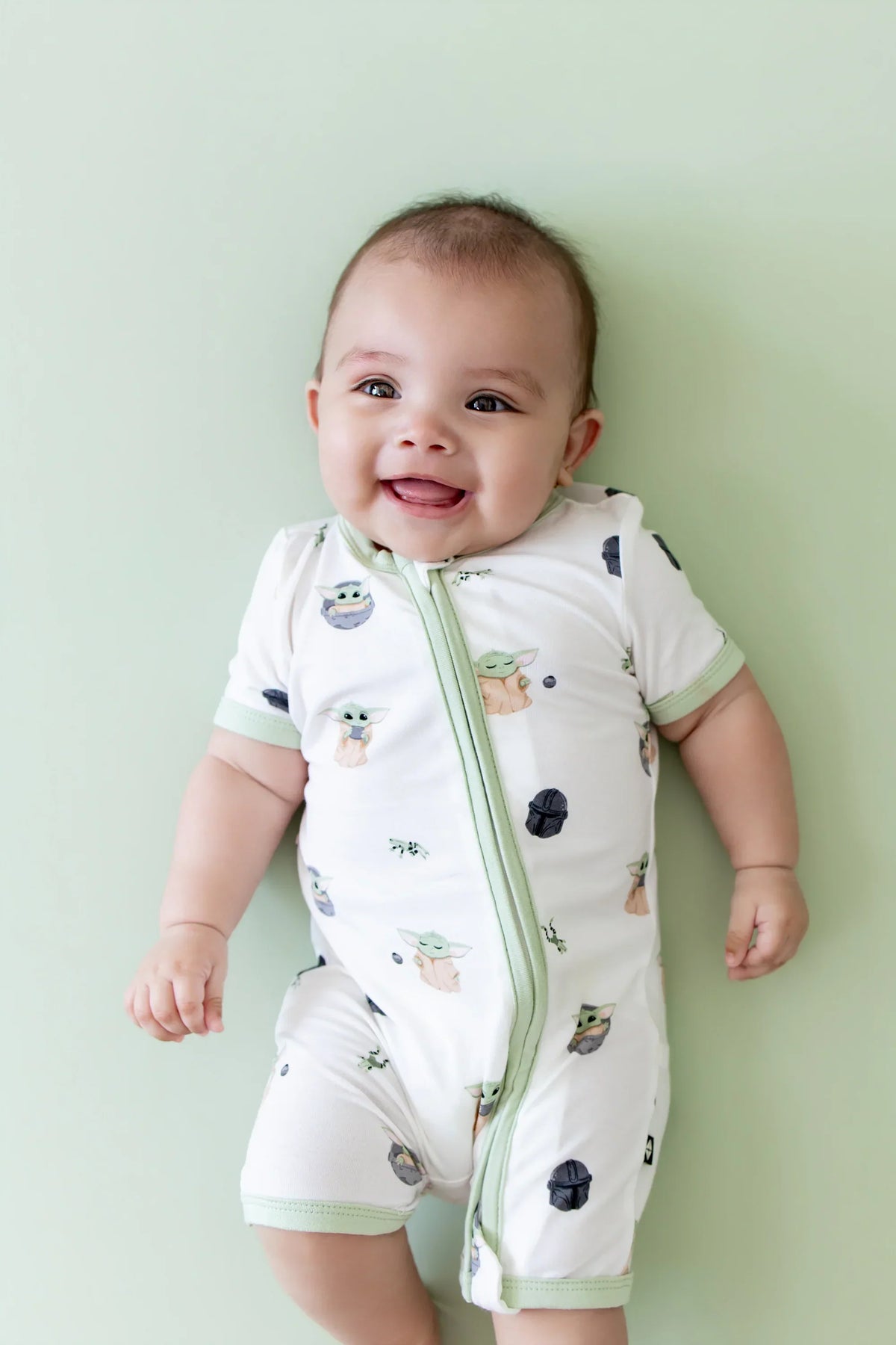 Zipper Shortall Romper in Grogu™ Main image