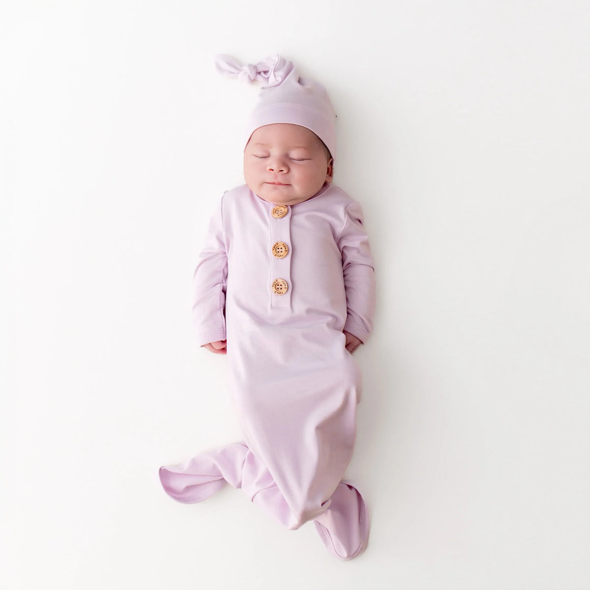 Knotted Gown with Hat Set in Thistle Main image