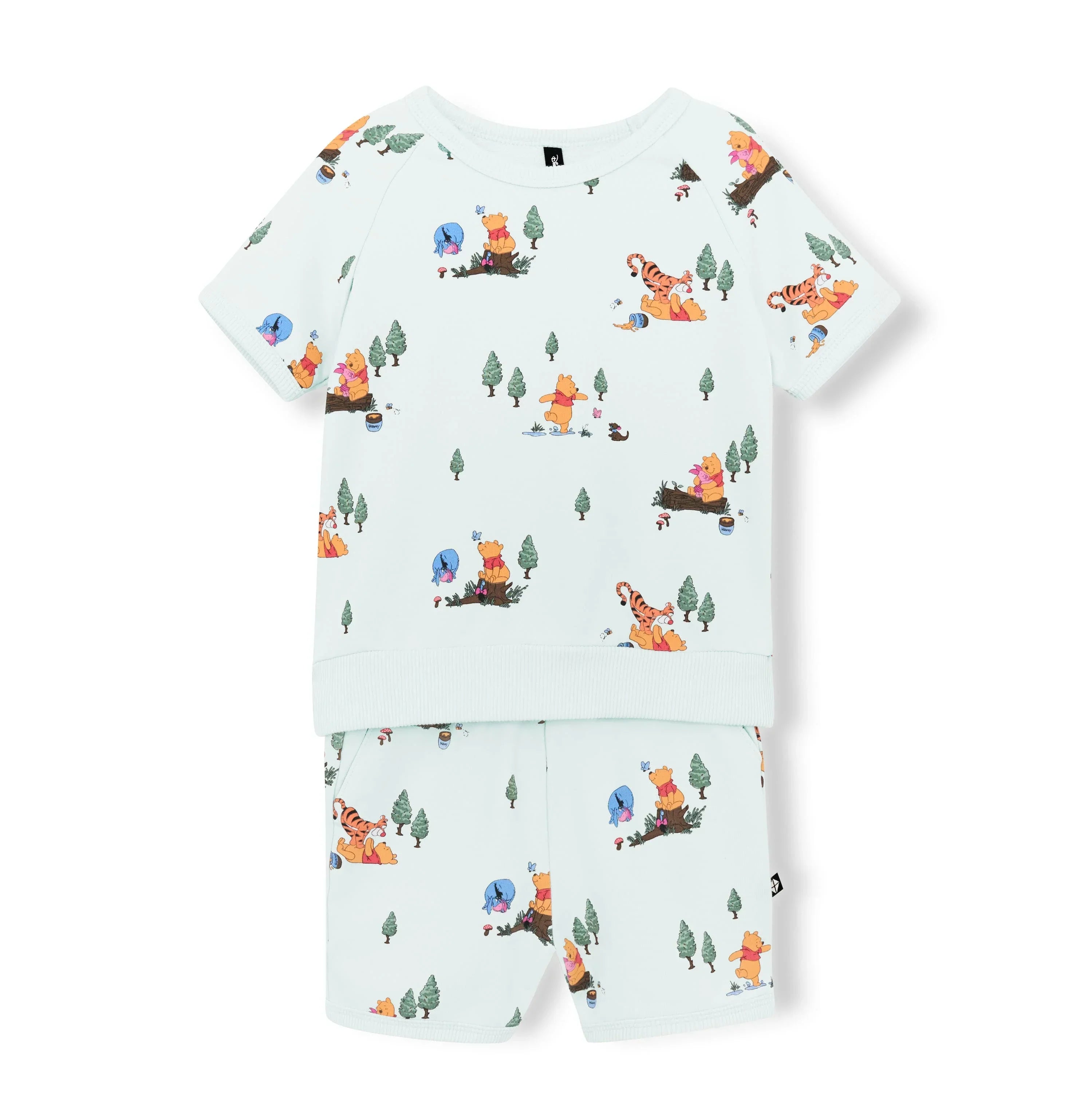 Short Sleeve Jogger Set in Winnie the Pooh Hundred Acre Wood Secondary image