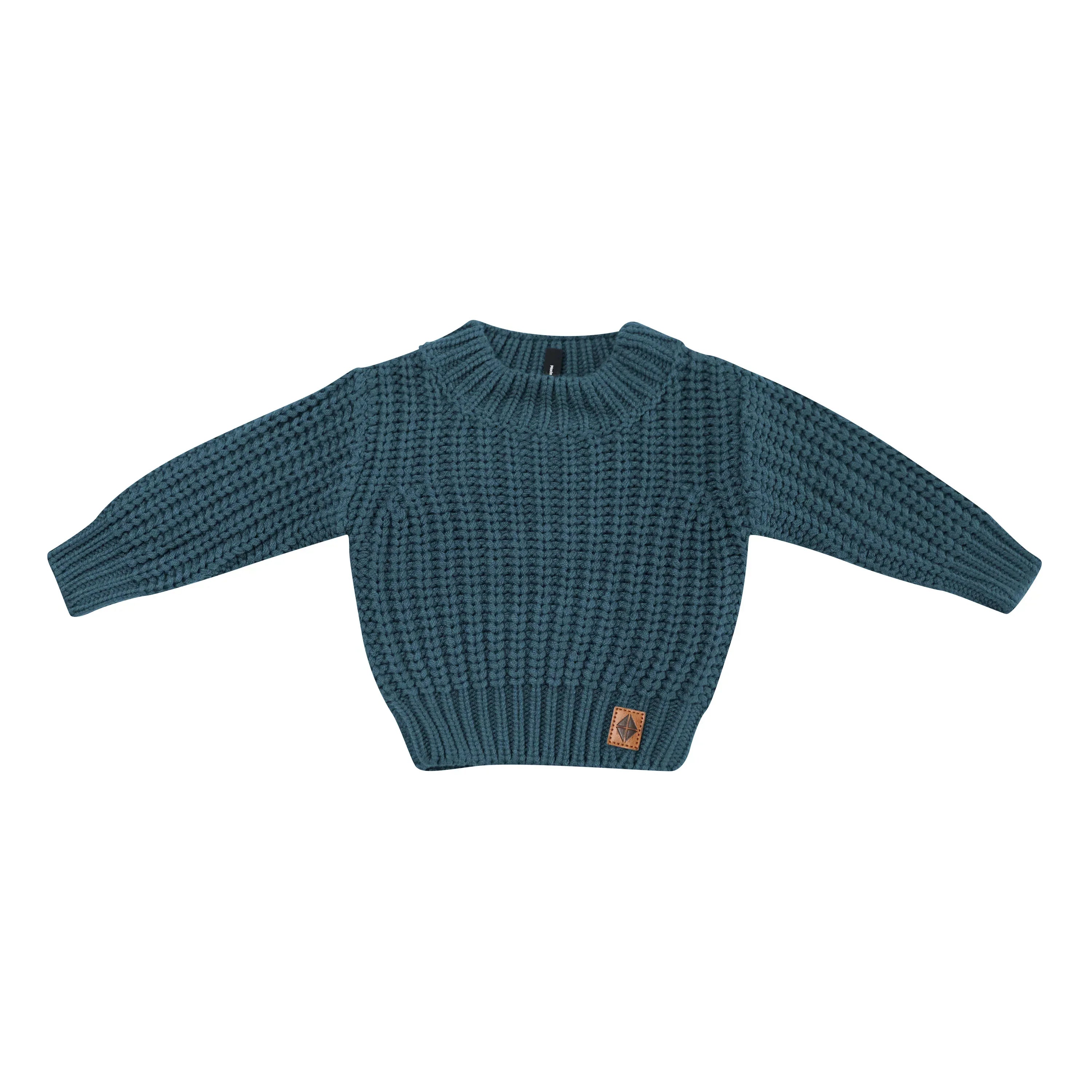 Chunky Knit Sweater in Atlantic Secondary image