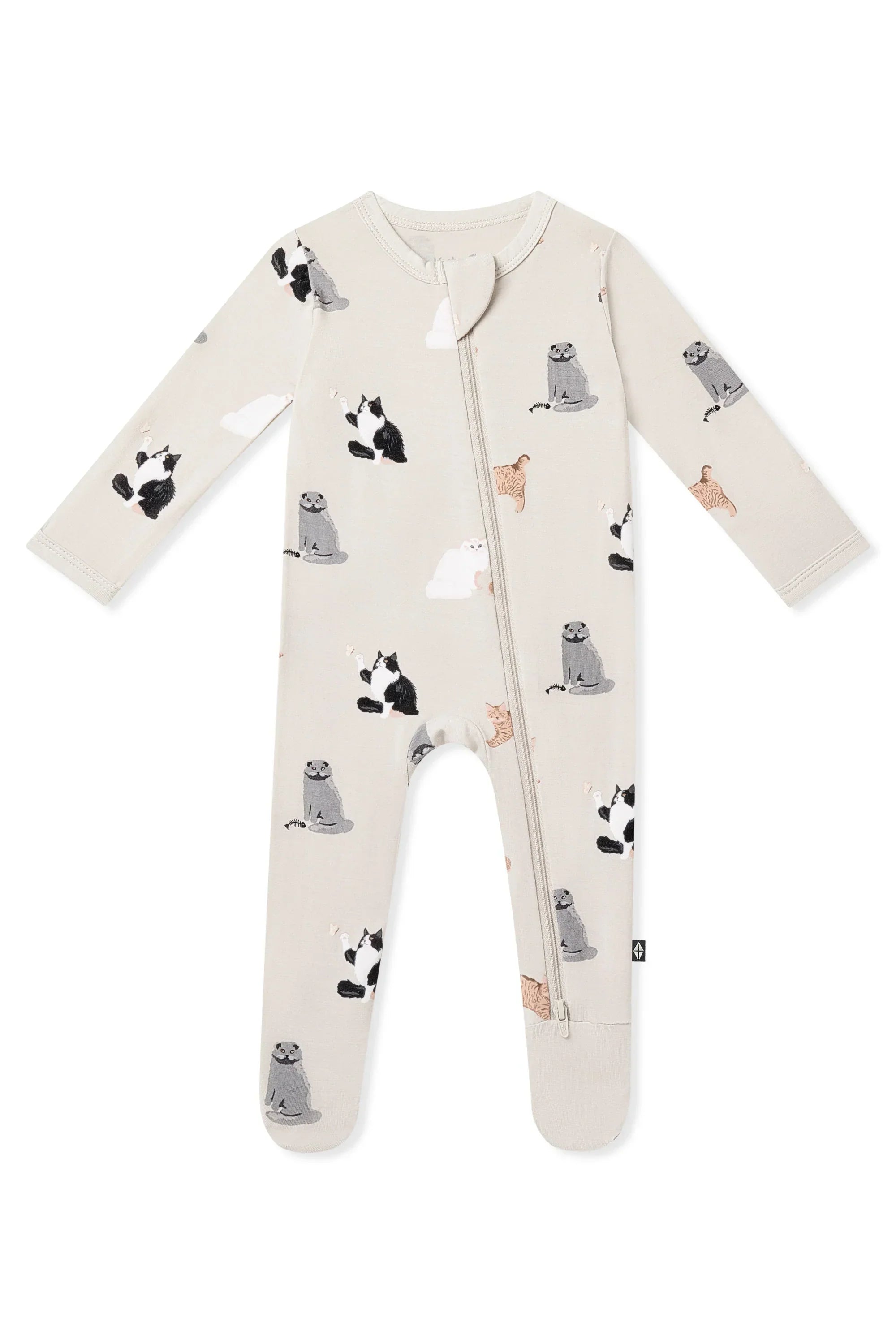 Zippered Footie in Fluffy Cat Secondary image