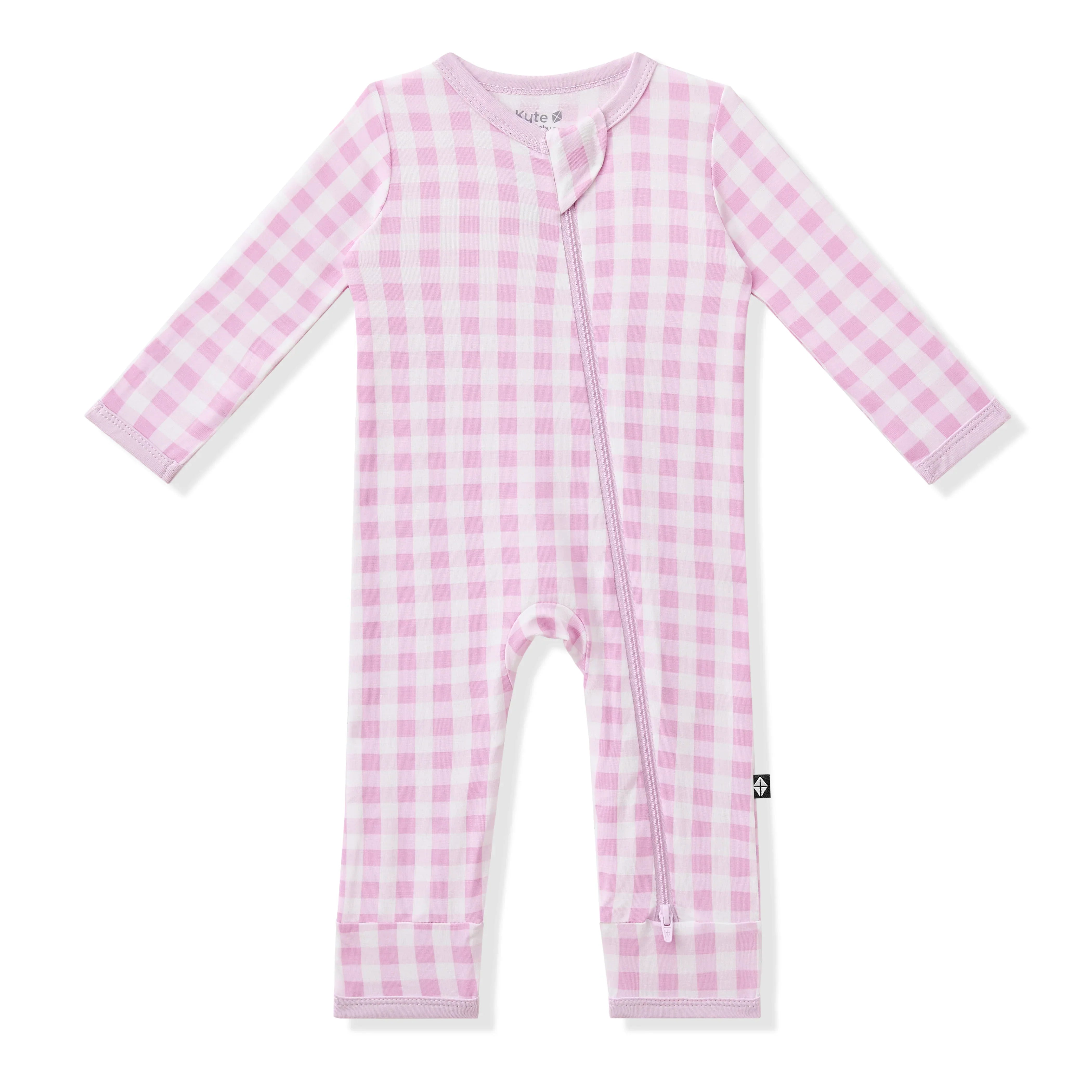 Zippered Romper in Gingham Thistle Secondary image