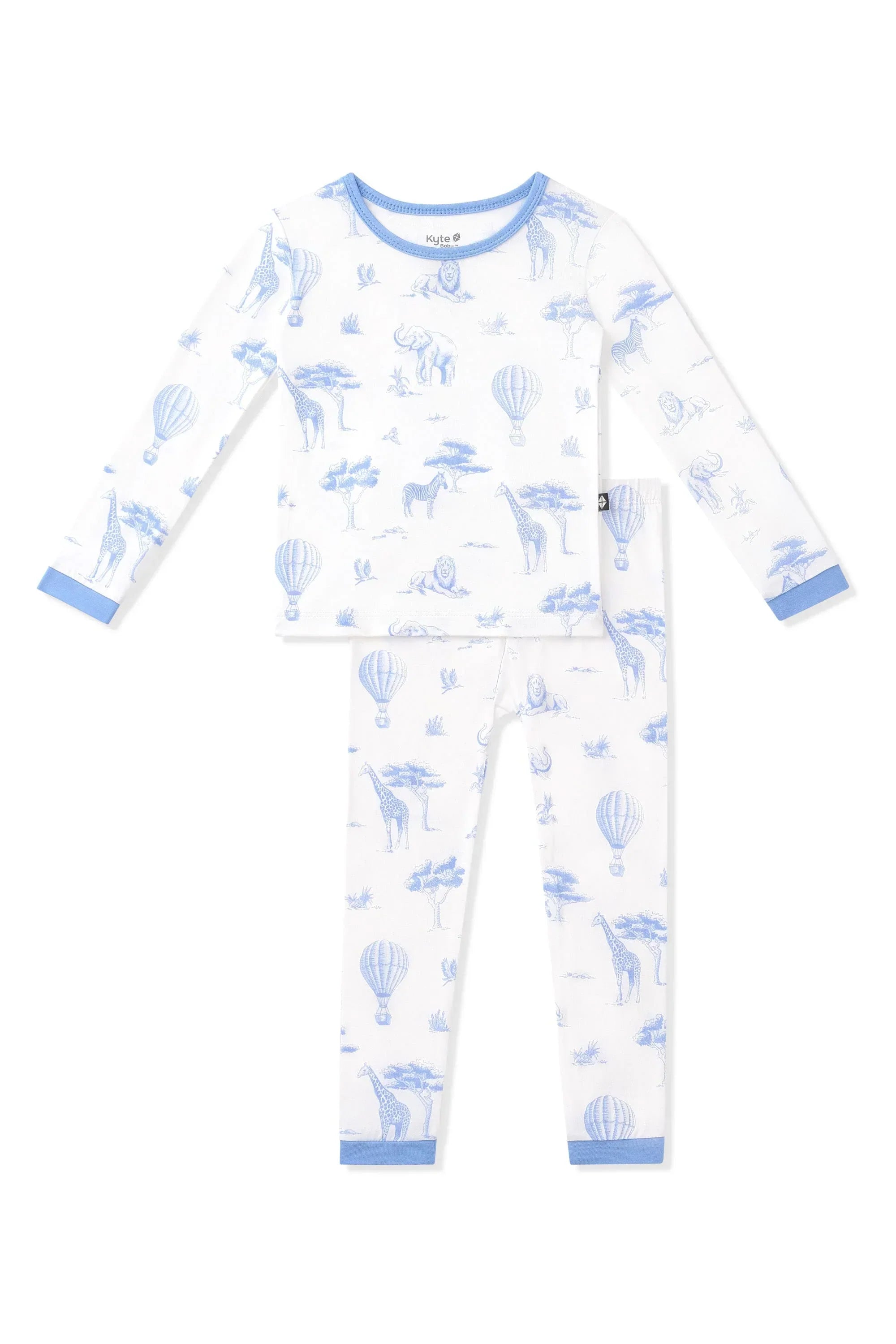 Long Sleeve Pajamas in Toile Safari Secondary image
