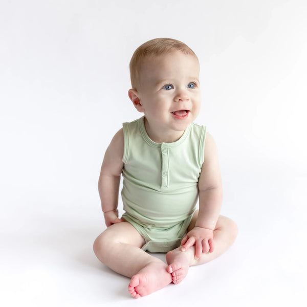 Sleeveless Bodysuit in Basil