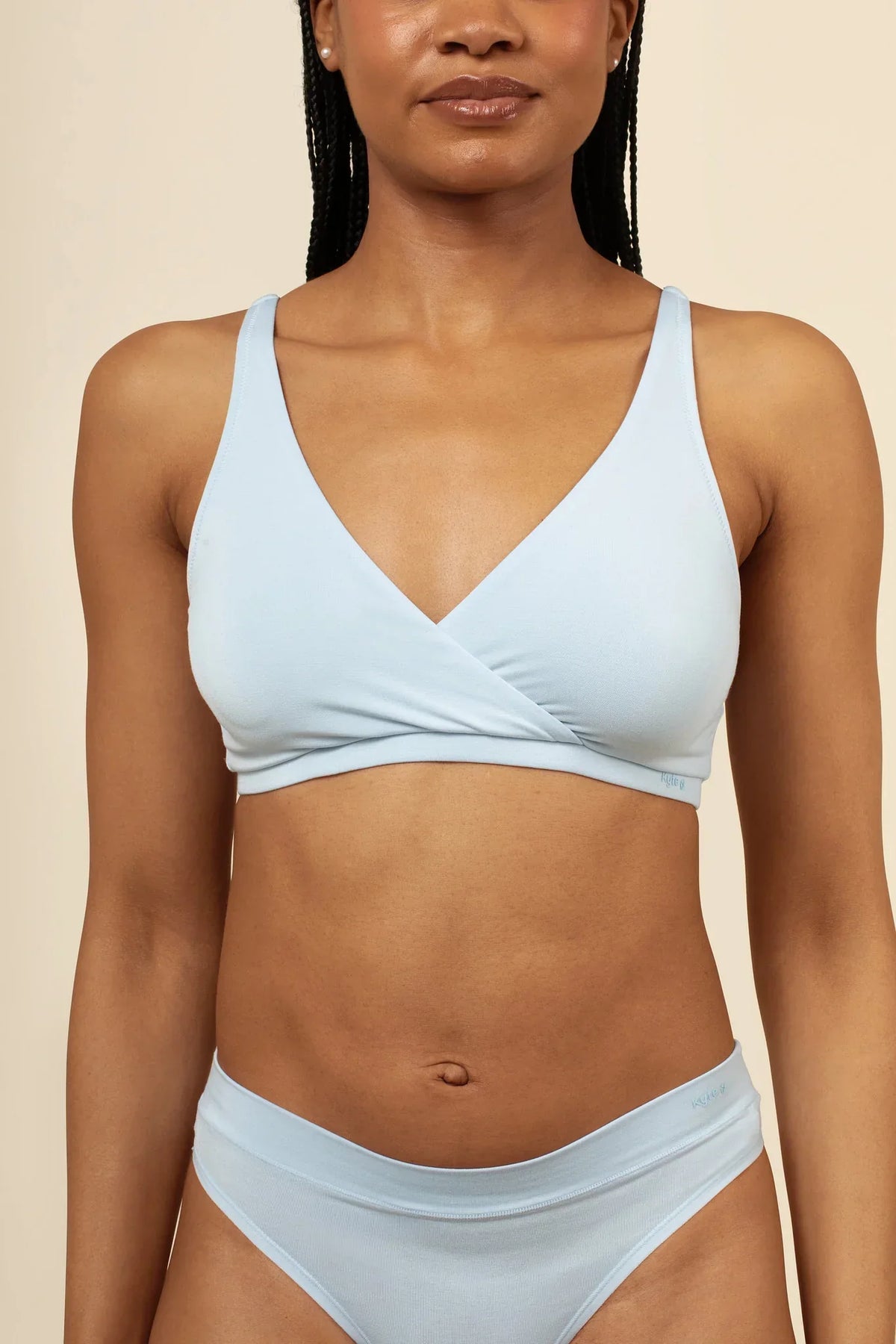 Women's Cross Front Bralette in Breeze Main image