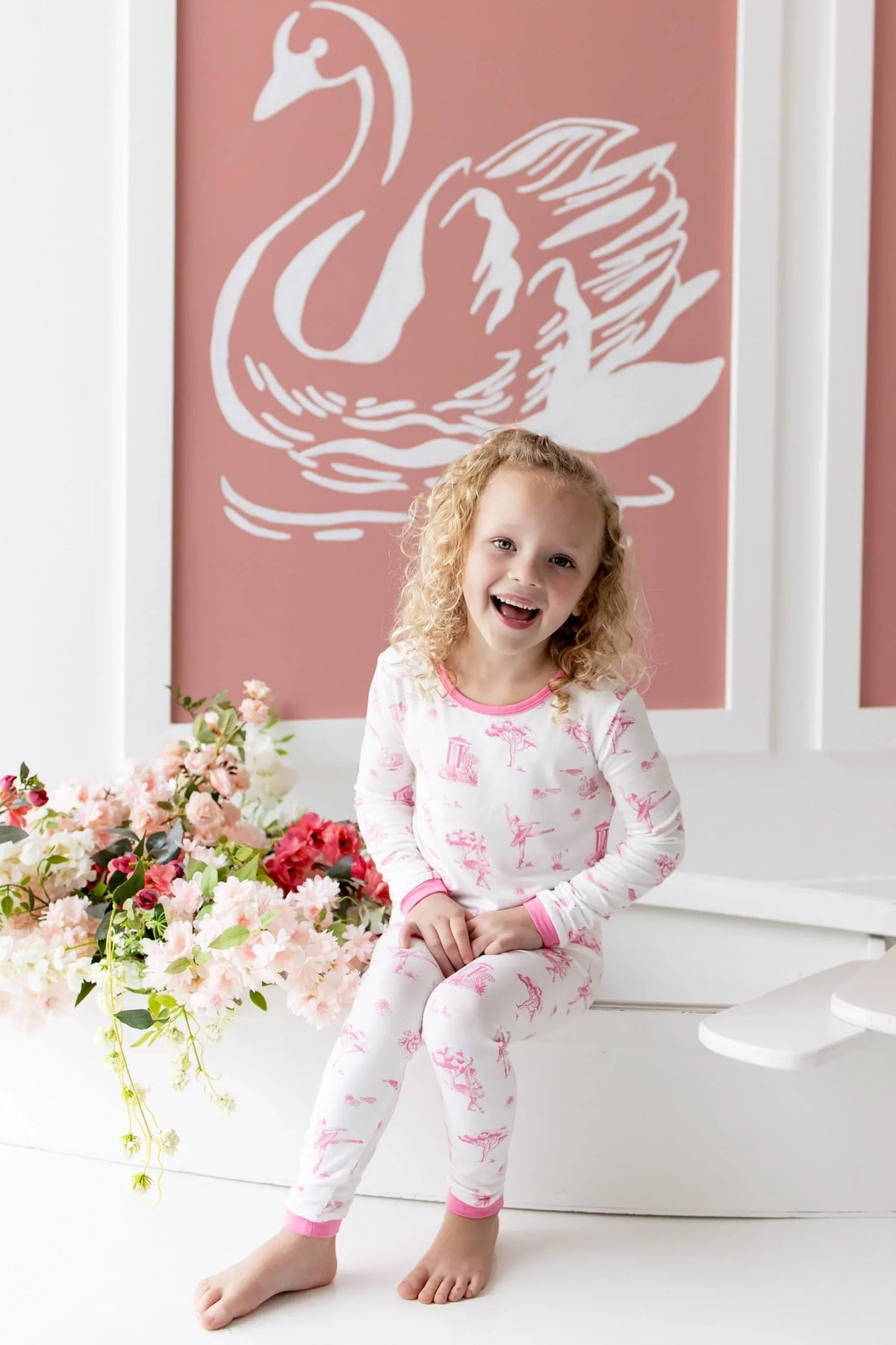 Long Sleeve Pajamas in Toile Ballet Main image
