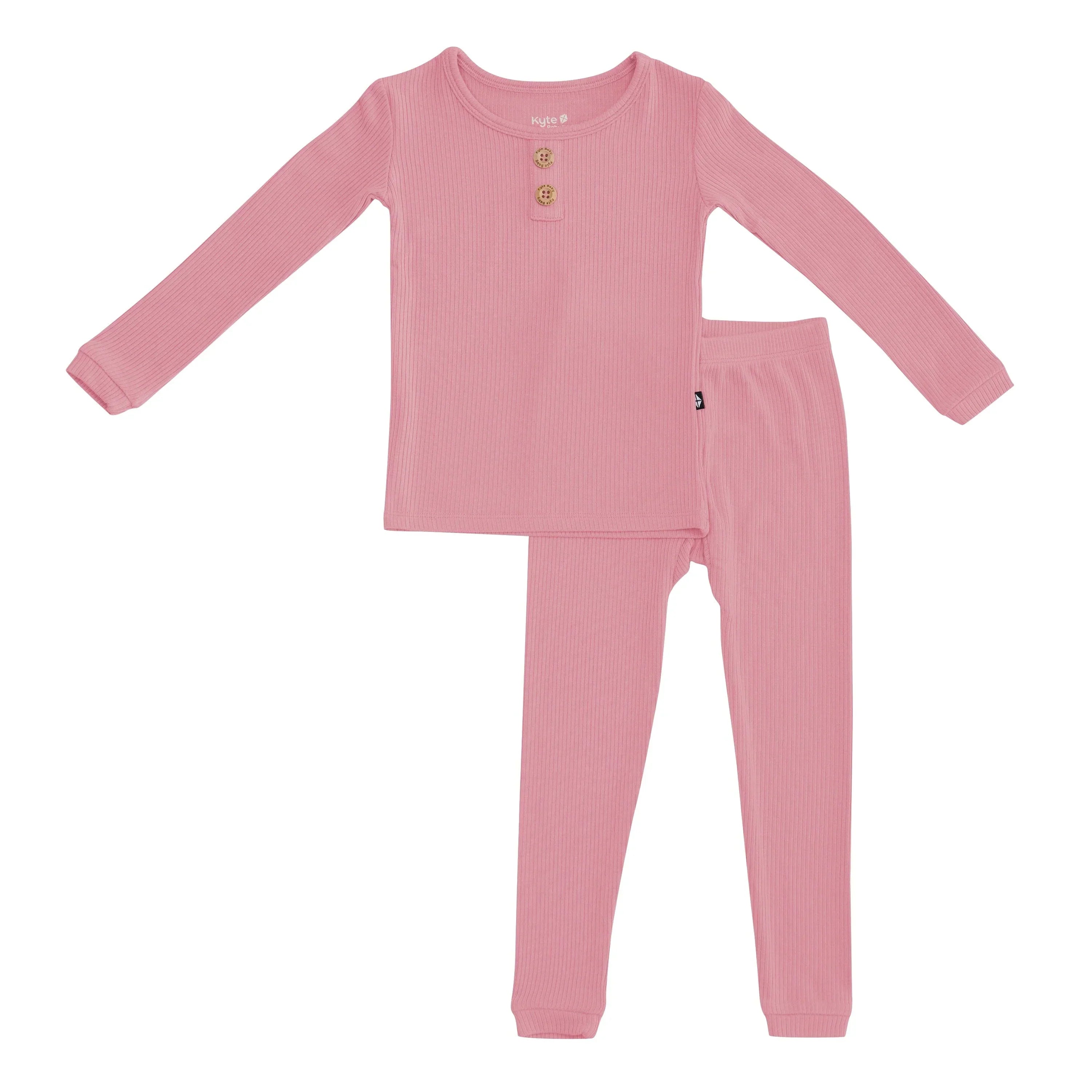 Ribbed Henley Set in Apple Blossom Secondary image