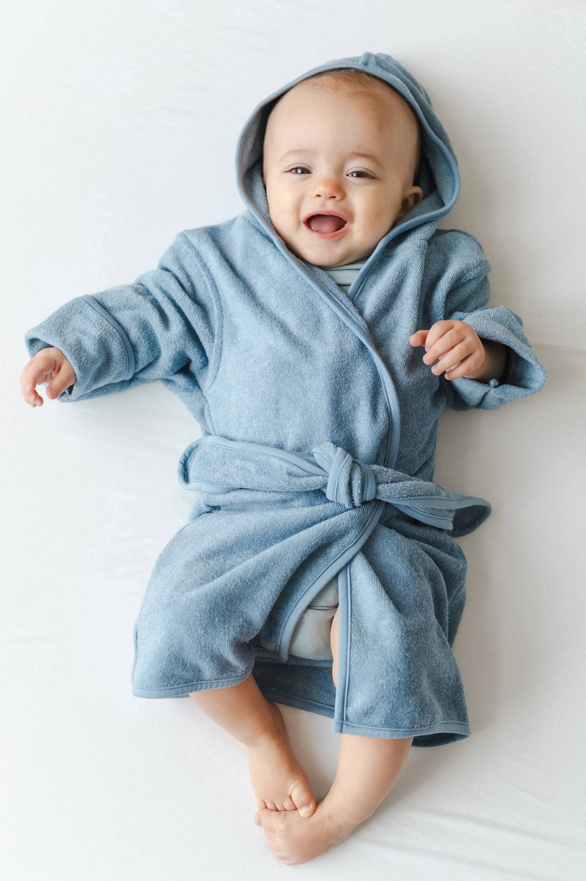 Hooded Bath Robe in Slate Main image