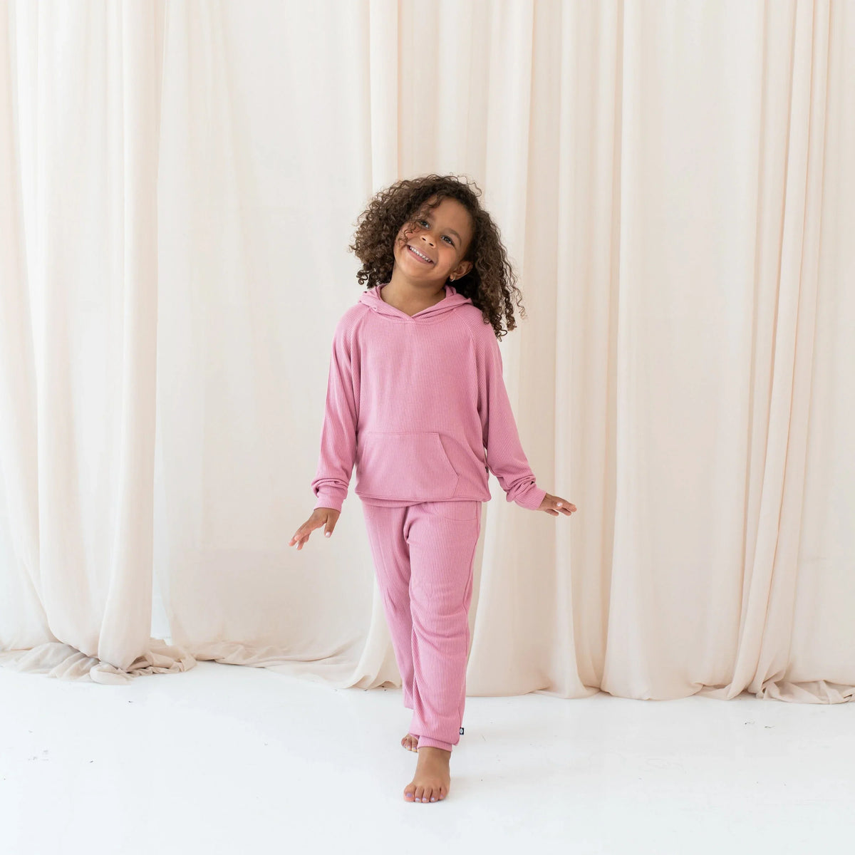 Ribbed Jogger Pant in Apple Blossom Main image