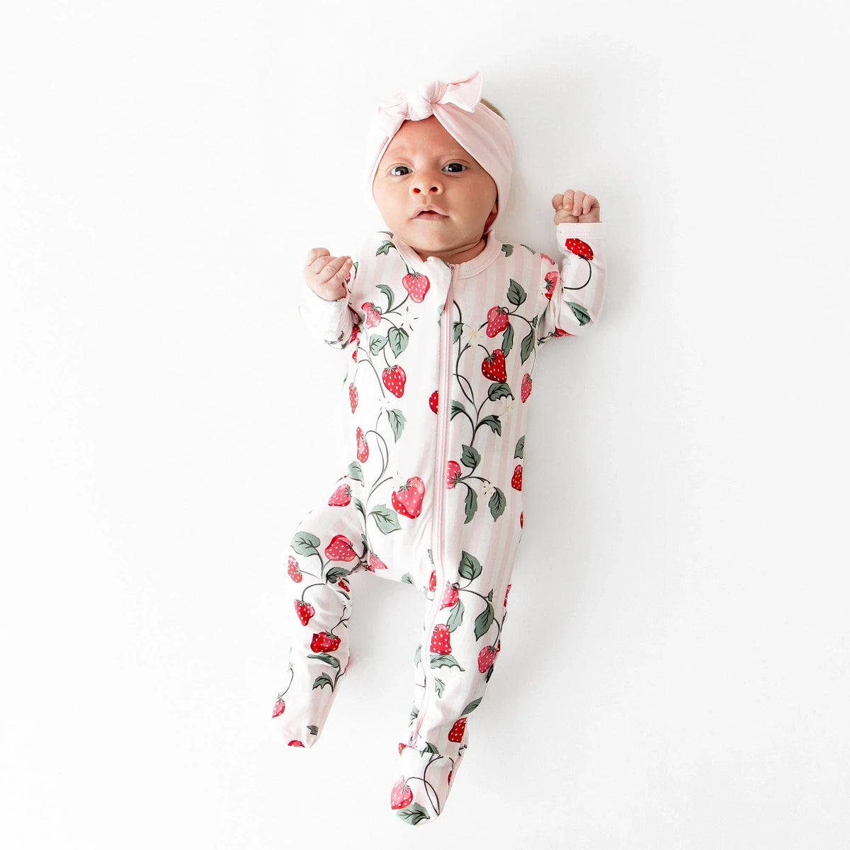 Zippered Footie in Strawberry Fields Main image