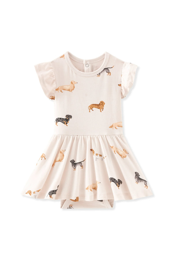Twirl Bodysuit Dress in Dachshund