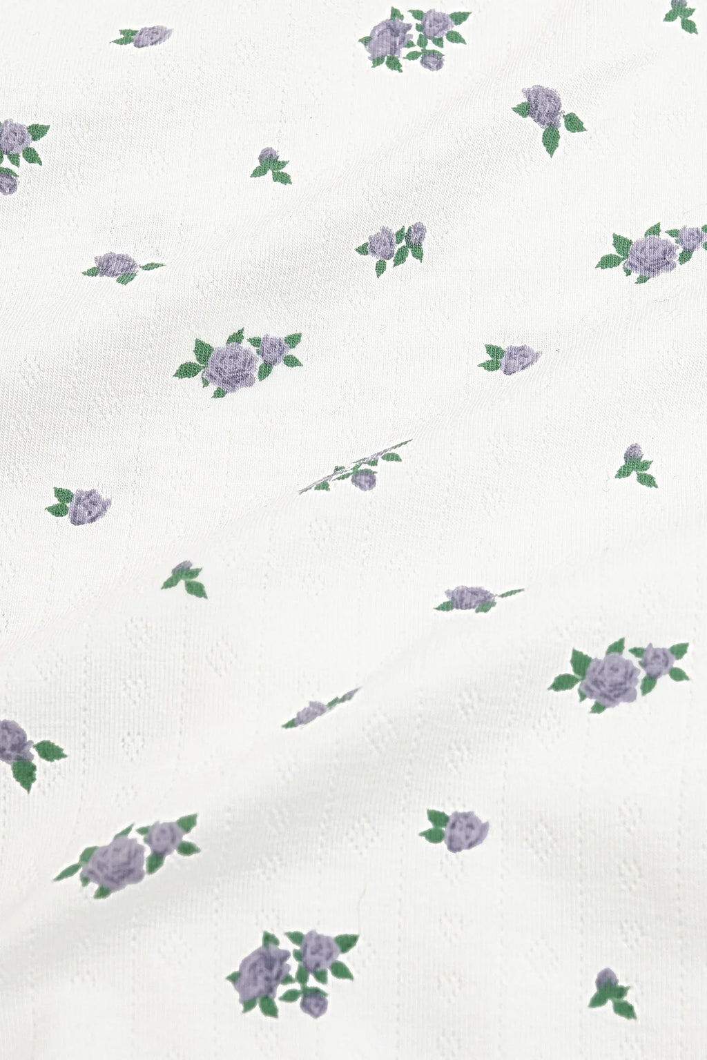 Pointelle Zippered Footie in Spray Rose