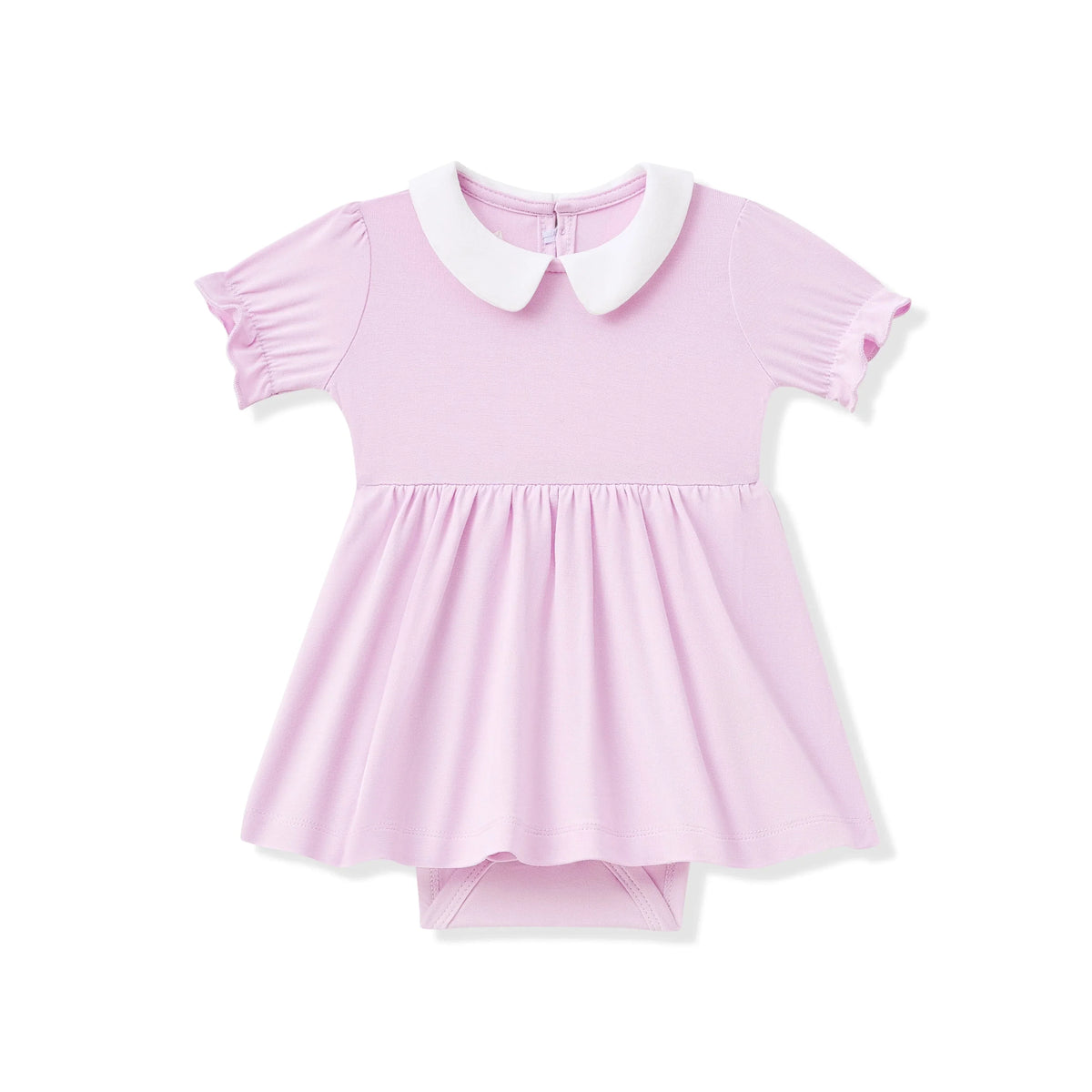 Peter Pan Collar Bodysuit Dress in Thistle Main image