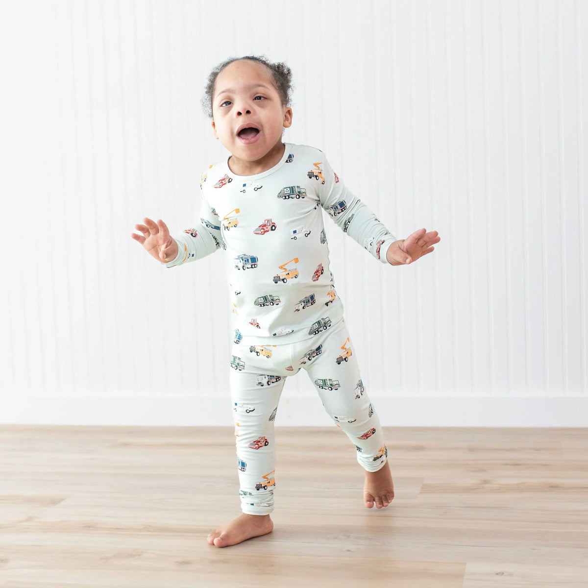 Long Sleeve Pajamas in City Vehicles Main image
