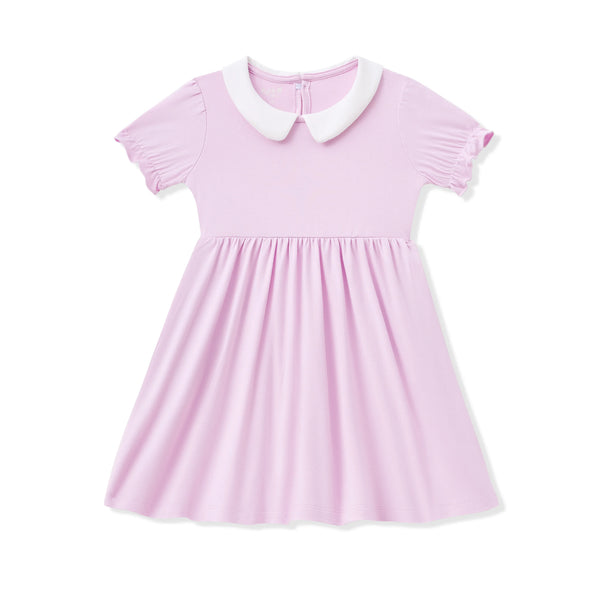 Peter Pan Collar Dress in Thistle
