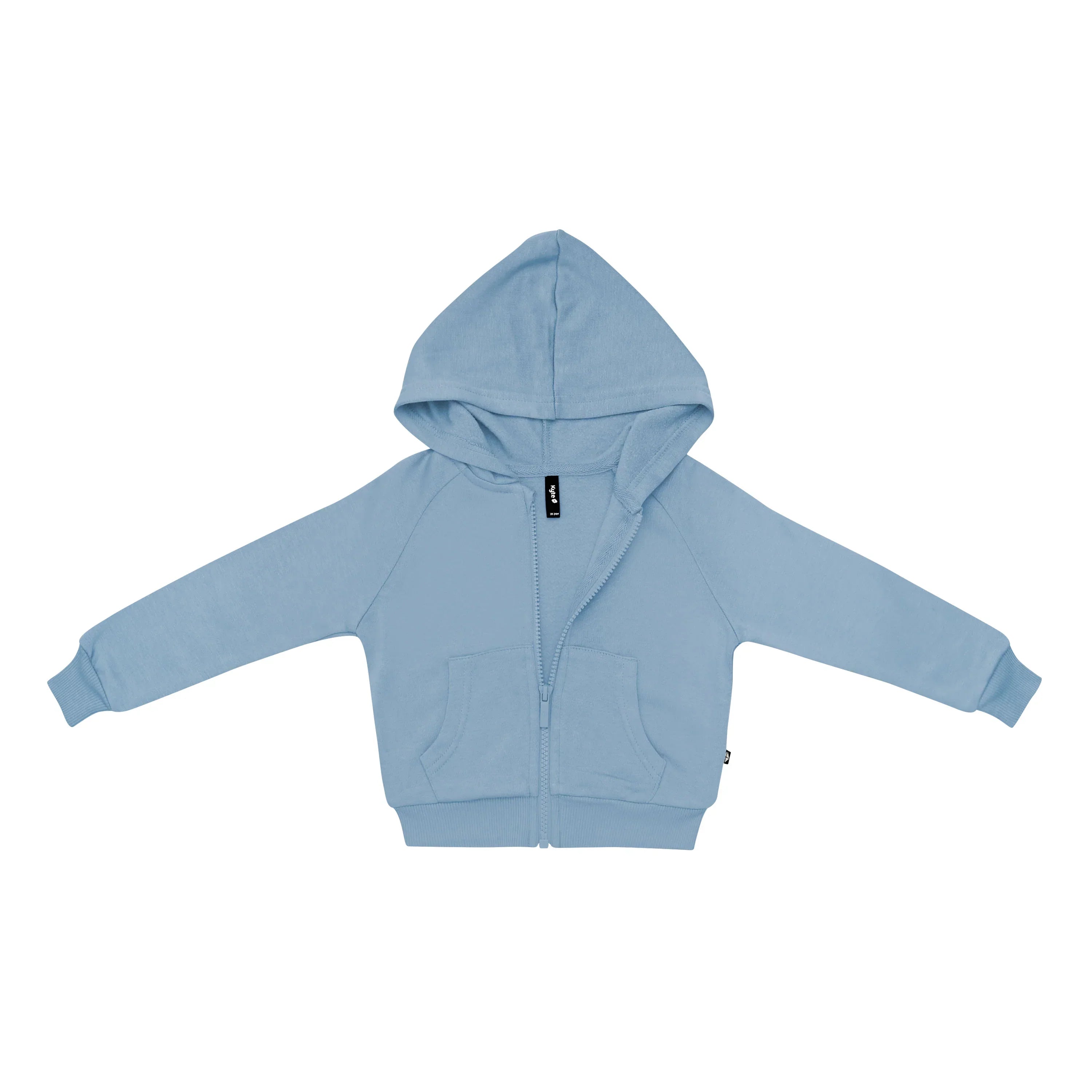 Fleece Zip Up Hoodie in Slate Secondary image