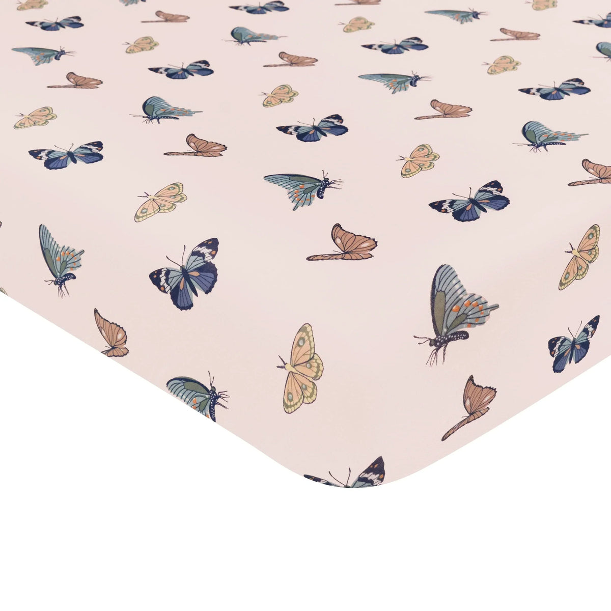 Crib Sheet in Blush Butterfly Main image