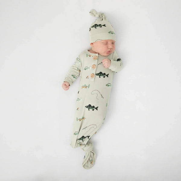 Knotted Gown with Hat Set in Fishing