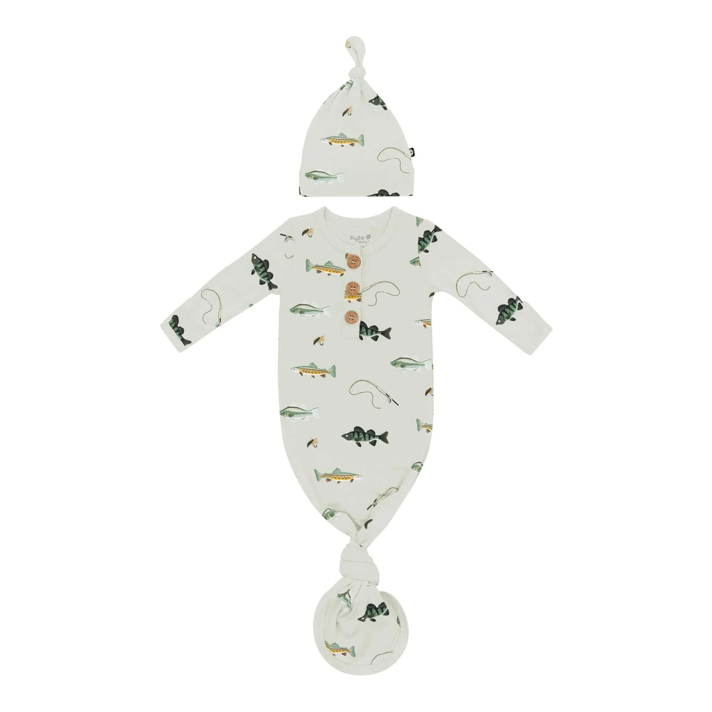 Knotted Gown with Hat Set in Fishing