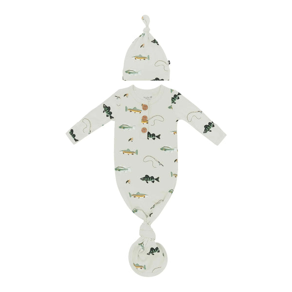 Knotted Gown with Hat Set in Fishing