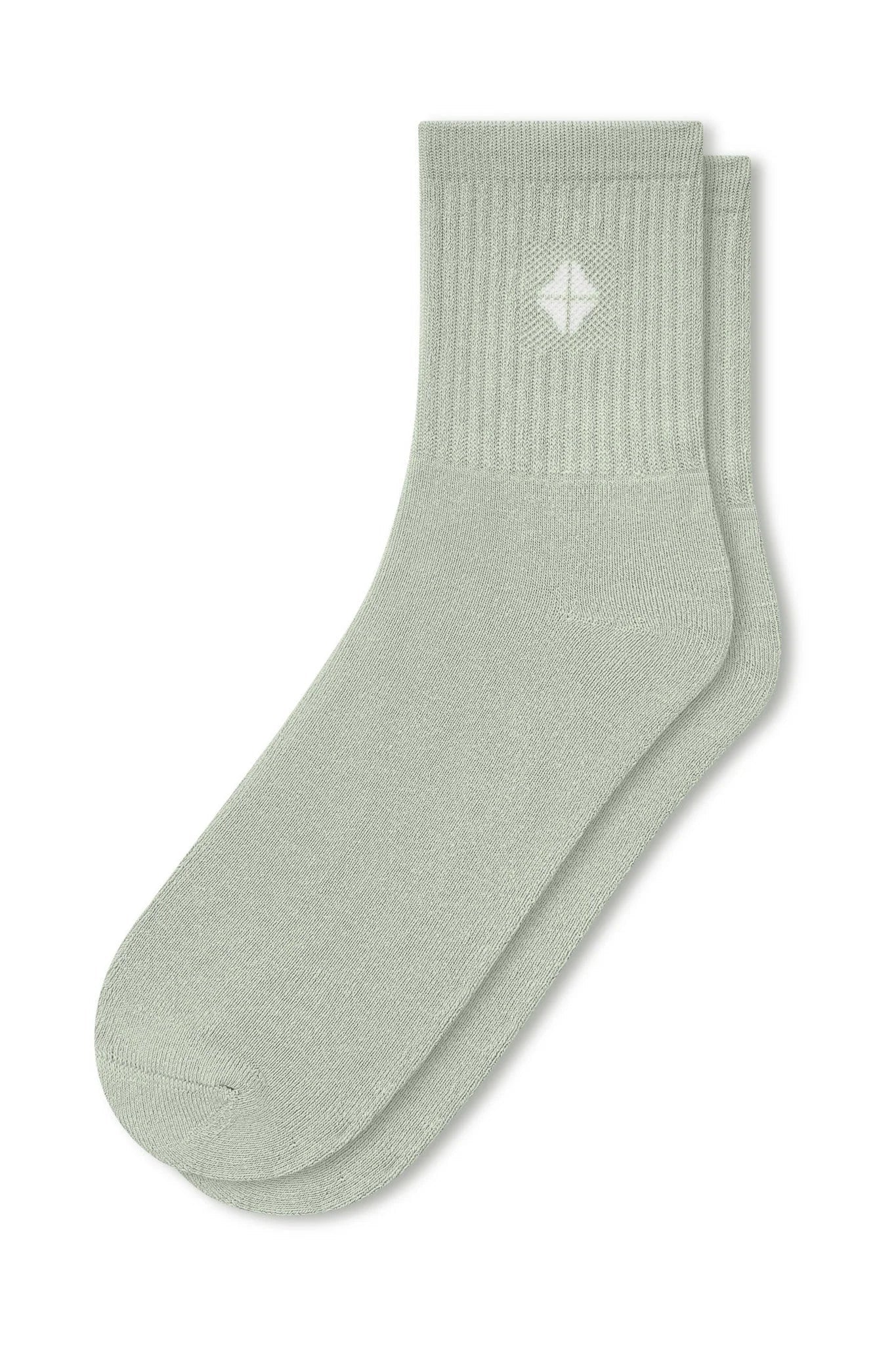 Adult Crew Socks in Thyme Secondary image
