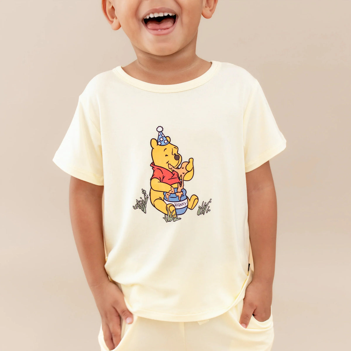 Toddler Basic Tee in Winnie the Pooh on Chamomile Main image